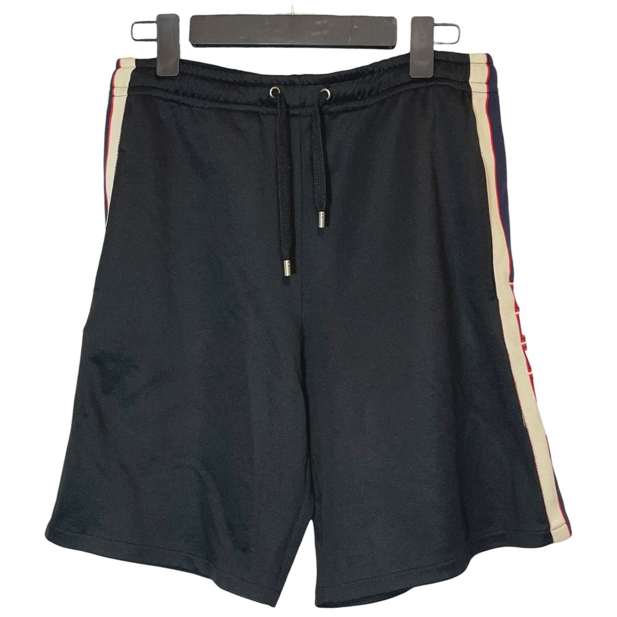 【中古】 GUCCI グッチ テクニカルジャージ ショートパンツ 475355 Sサイズ ブラック サイドラインパンツ ハーフパンツ 25038854DS