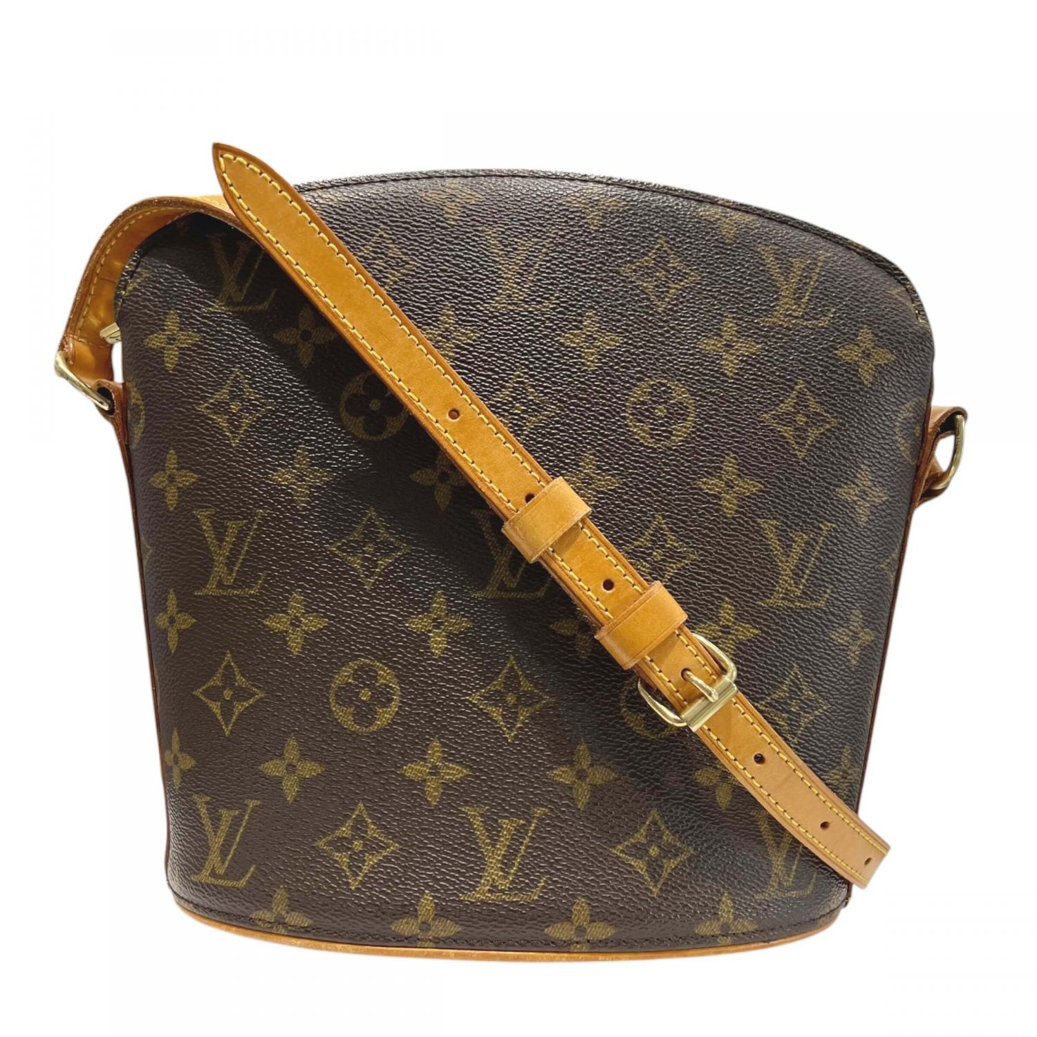 【中古】 LOUIS VUITTON ルイ・ヴィトン M51290 ドルーオ ショルダーバッグ モノグラム 赤銅色 レディース 26009541 SA