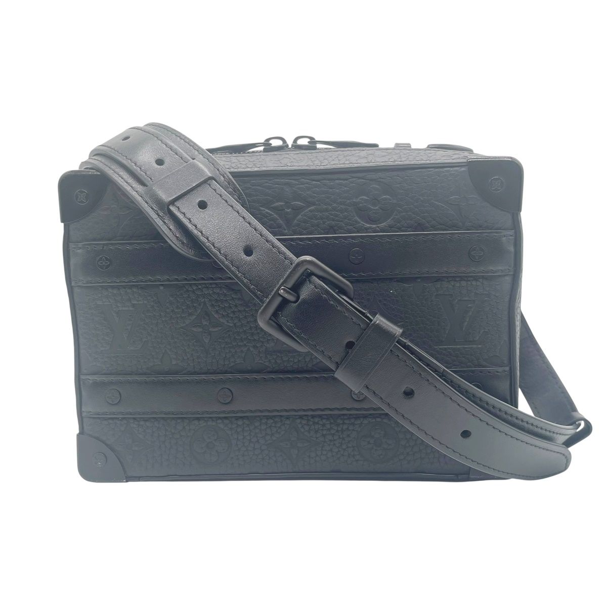 【中古】LOUIS VUITTON ルイ・ヴィトン ハンドル・ソフトトランク M59163 トリヨンレザー ブラック ノワール メンズ ショルダーバッグ 25011854 RD