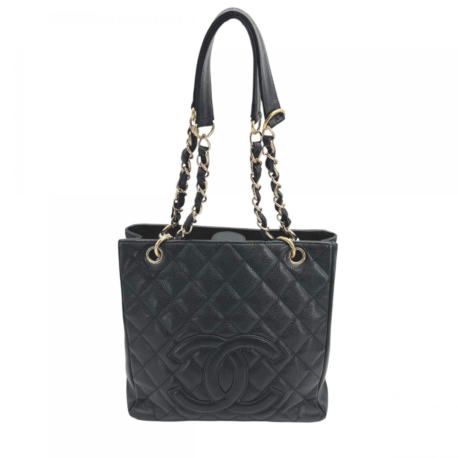 【中古】 CHANEL シャネル マトラッセPST A50994 チェーントートバッグ ショルダーバッグ ９番台 キャビア素はだ ゴールド金具 黒いこと レディース 25034009 SA