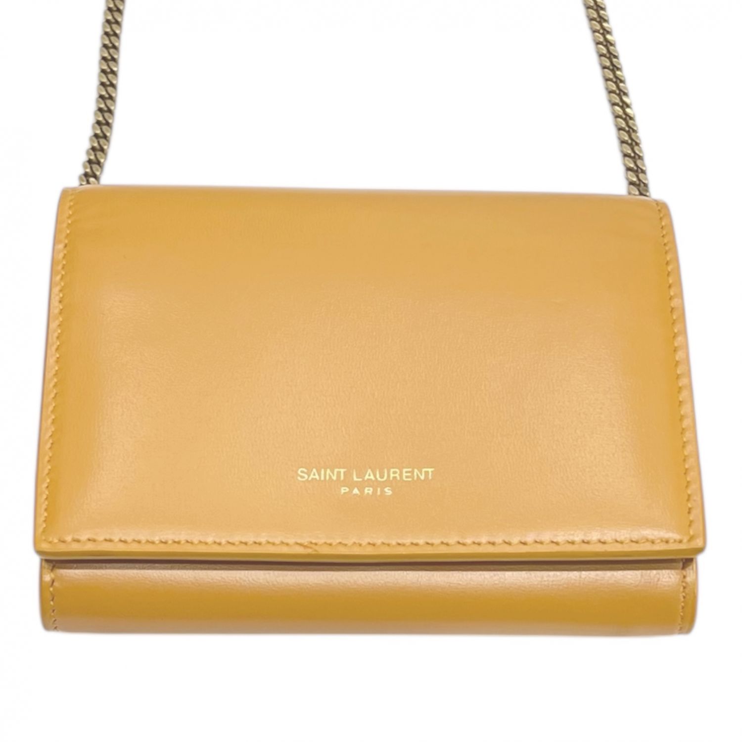 【中古】 Saint Laurent サンローラン チェーンウォレット ショルダーバッグ ゴールド金具 レディース 25012940 SA