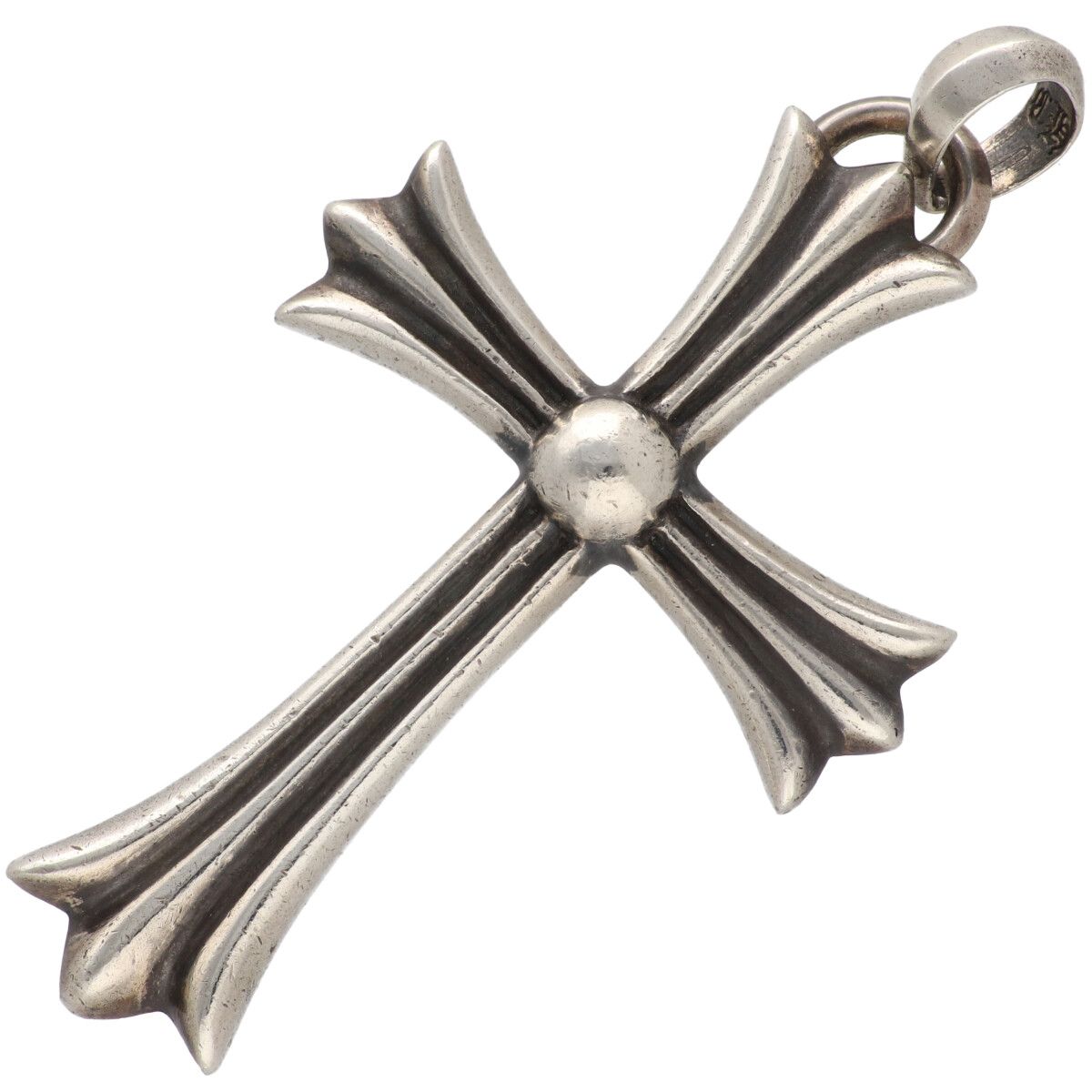 【中古】 CHROME HEARTS クロムハーツ ラージCH差し交わす ベイル SV925 しろがね色 首飾り シャンデリヤ いの一番 26012457 RS
