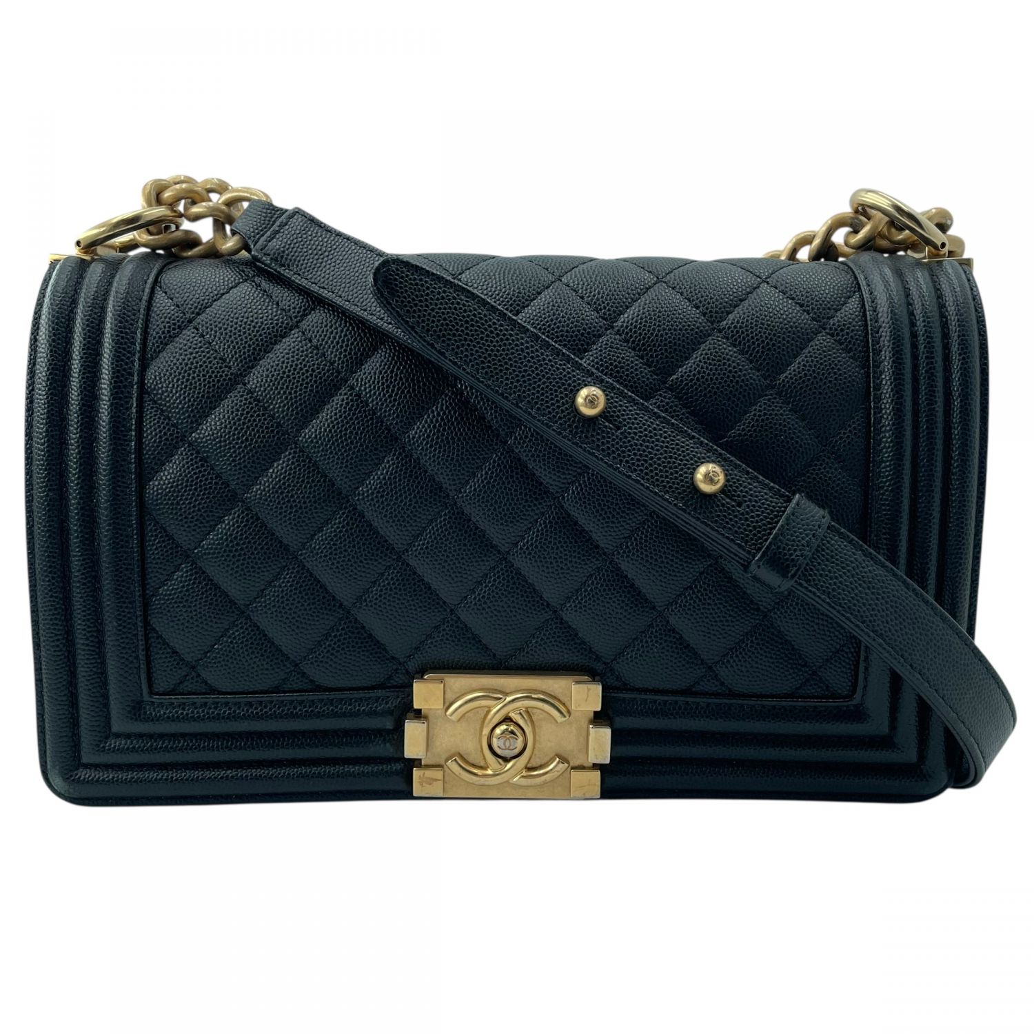 【中古】 CHANEL シャネル 男の子シャネル25 チェーン店肩先  A67086 キャビア人はだ 黒いこと レディース 24022601 AT