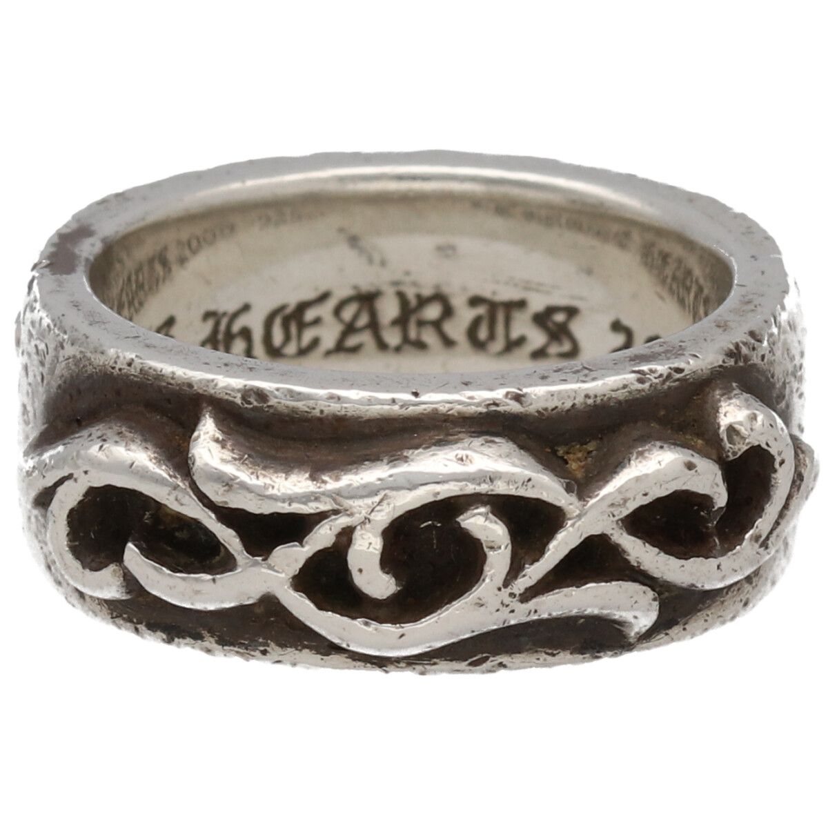 【中古】 CHROME HEARTS クロムハーツ ダブル ナロー ヴァイン バンド リング 14号 SV925 シルバー 指輪 アクセサリー 26006856 RS｜歌舞伎屋 X シルバーバンク