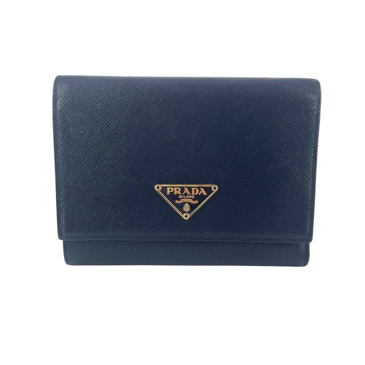 楽天市場】極美品 プラダ PRADA 三角ロゴ 三つ折り財布 サフィアーノ