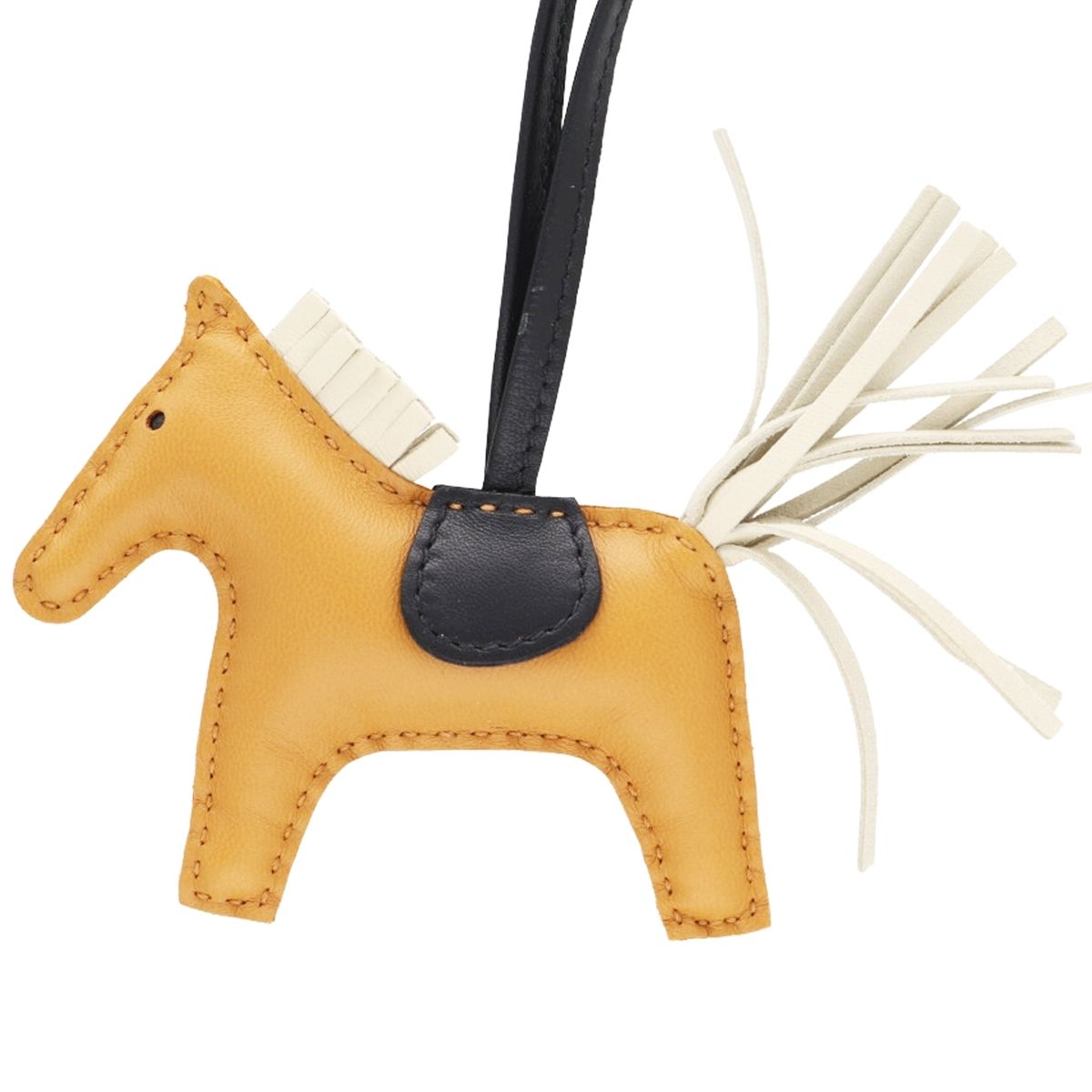 【中古】 HERMES エルメス ロデオPM チャーム アニューミロ U刻印 ブラウン ブラック チャイ ナタ 馬 バッグチャーム 26009540 MK｜歌舞伎屋 X シルバーバンク