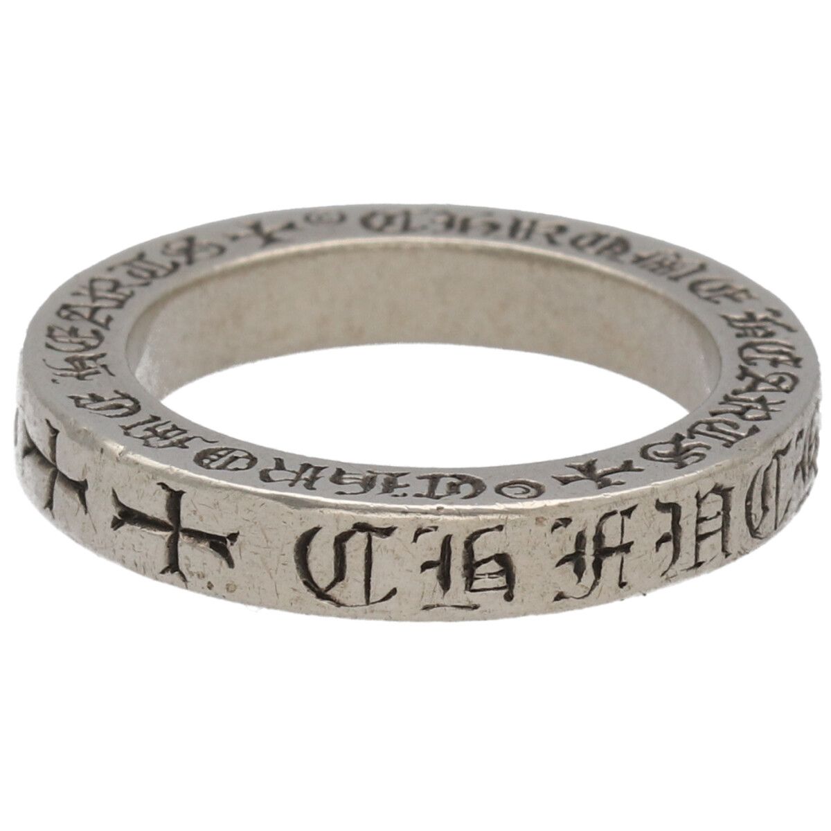 【中古】 CHROME HEARTS クロムハーツ スペーサーリング 3粍 FUCK YOU 11.5号 SV925 しろがね色 指環 佩び物 26002516 RS