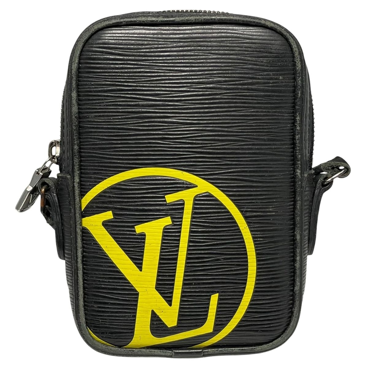 【中古】 LOUIS VUITTON ルイ・ヴィトン ダヌーブPM エピ・LVサークル M55120 ミニショルダーバッグ 黒 イエロー ポシェット レザー メンズ 24032430 MK