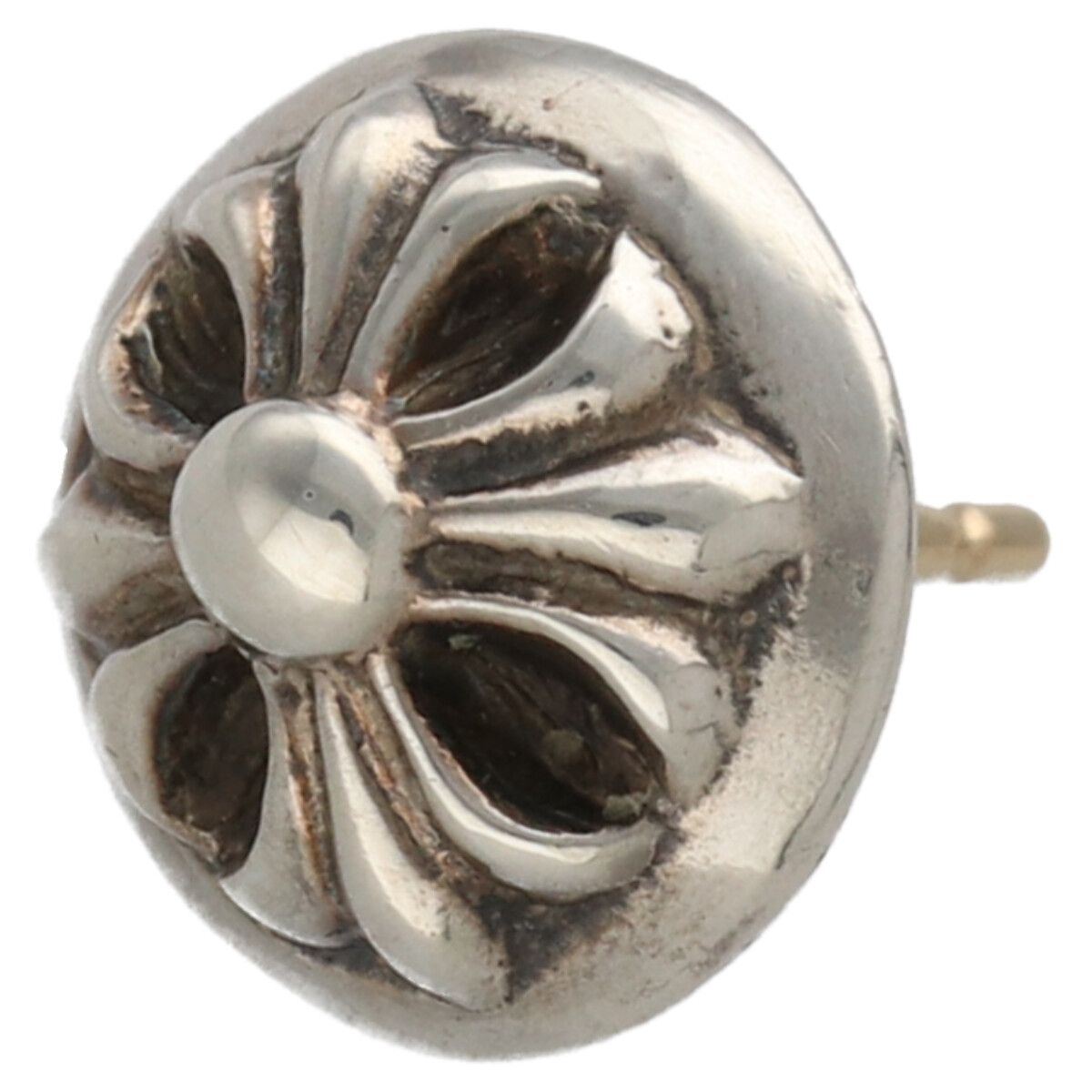 【中古】 CHROME HEARTS クロムハーツ クロスボール スタッド ピアス SV925 しろがね色 添え物 25020368 RS