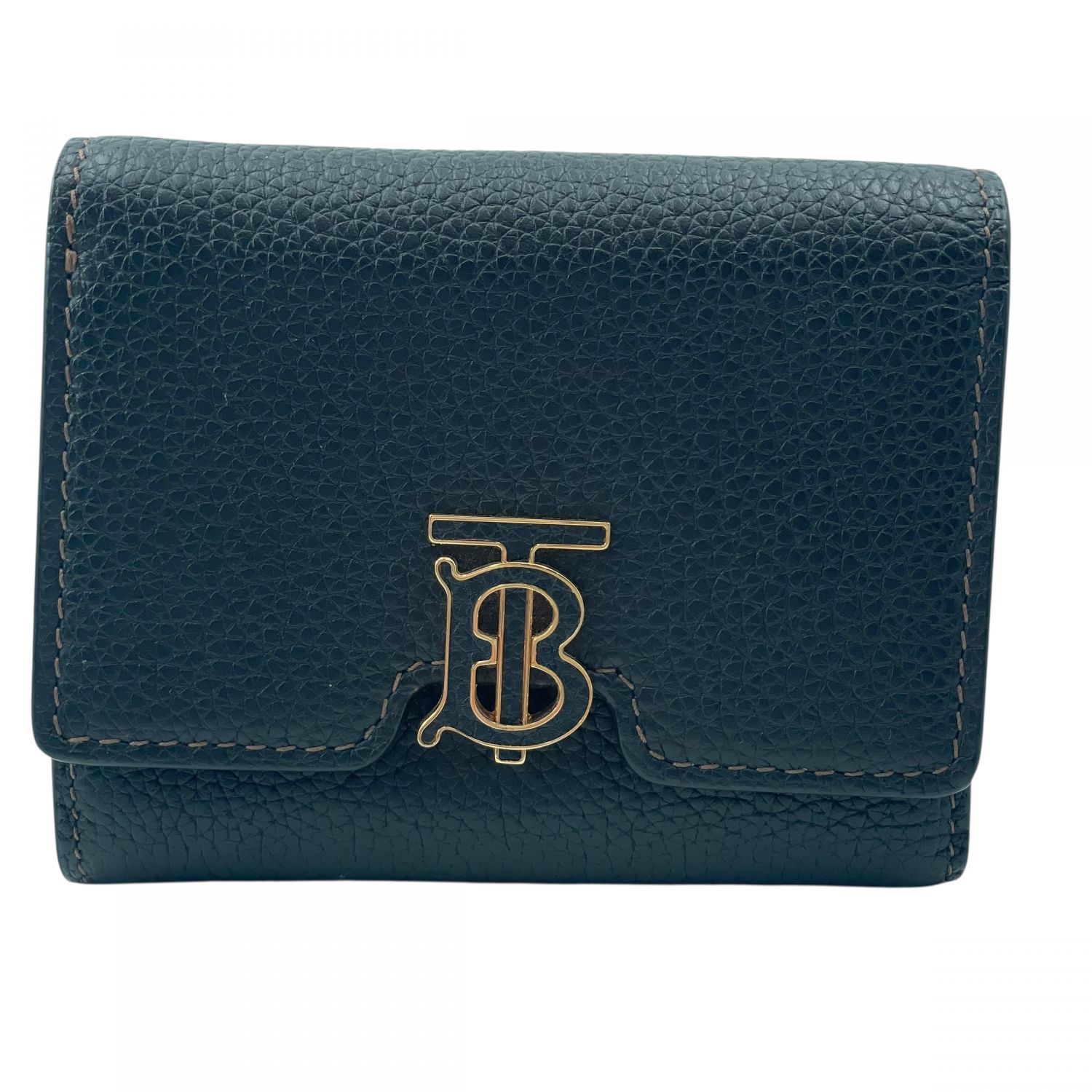 【中古】 BURBERRY バーバリー 8049217 Grainy Leather 結核症 3つ折り札入れ 黒いこと メンズ 24035643 KJ メンズ財布-バッグ・小物・ブランド雑貨-財布・ケース