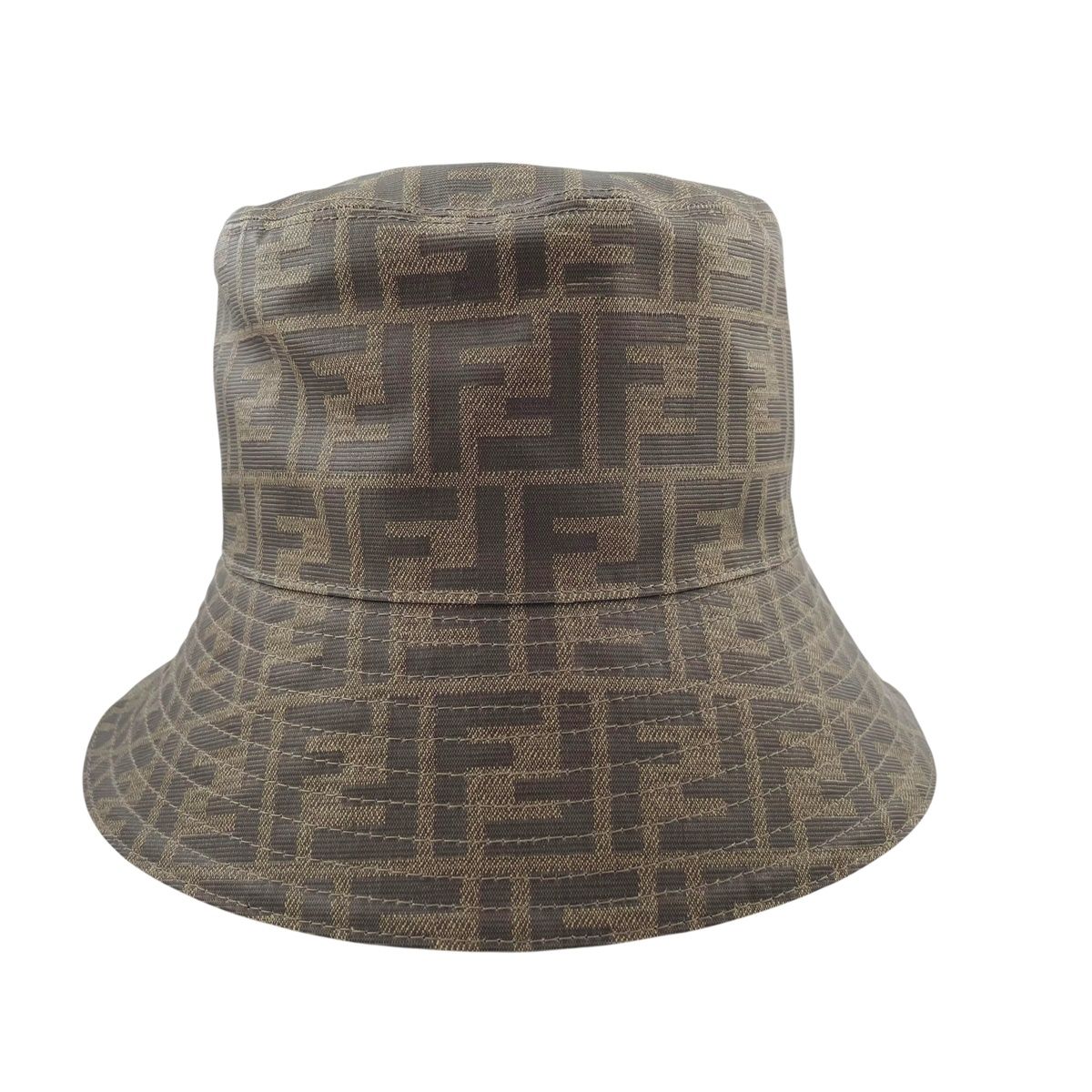 【中古】Fendi フェンディ ズッカ 井戸釣瓶かぶり笠 FXQ200 A2NP M大きさ 赤銅色 ロゴタイプかぶり笠25026944 RD