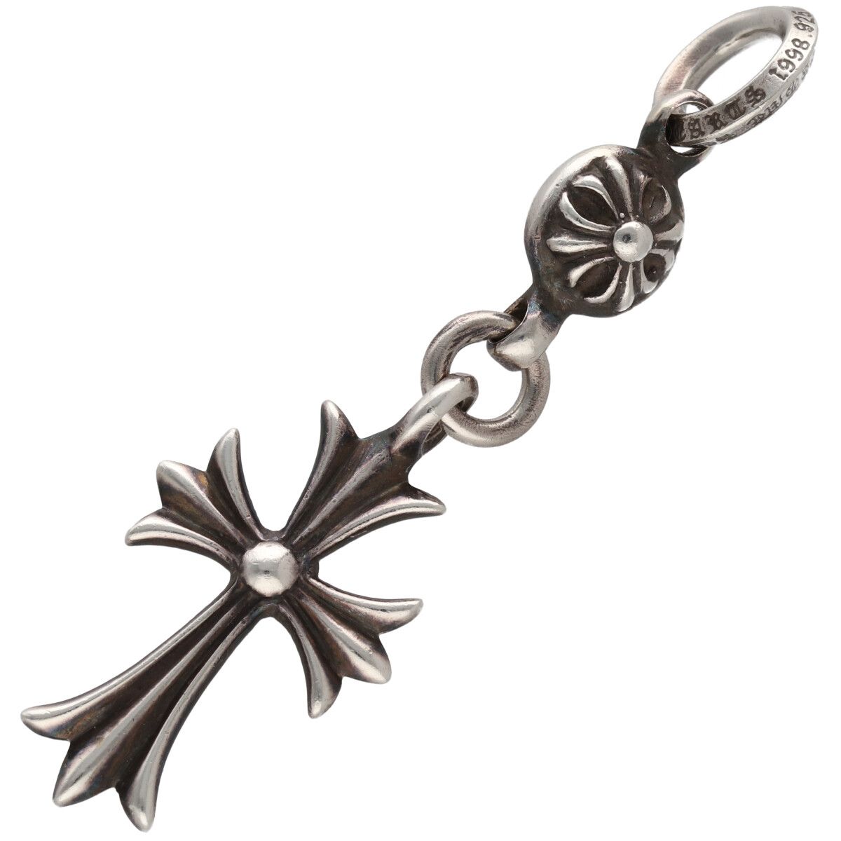 【中古】 CHROME HEARTS クロムハーツ 1ボールタイニーCH差し交わす惹きつける SV925 しろがね色 首飾り シャンデリヤ いの一番 佩び物 26005376 RS