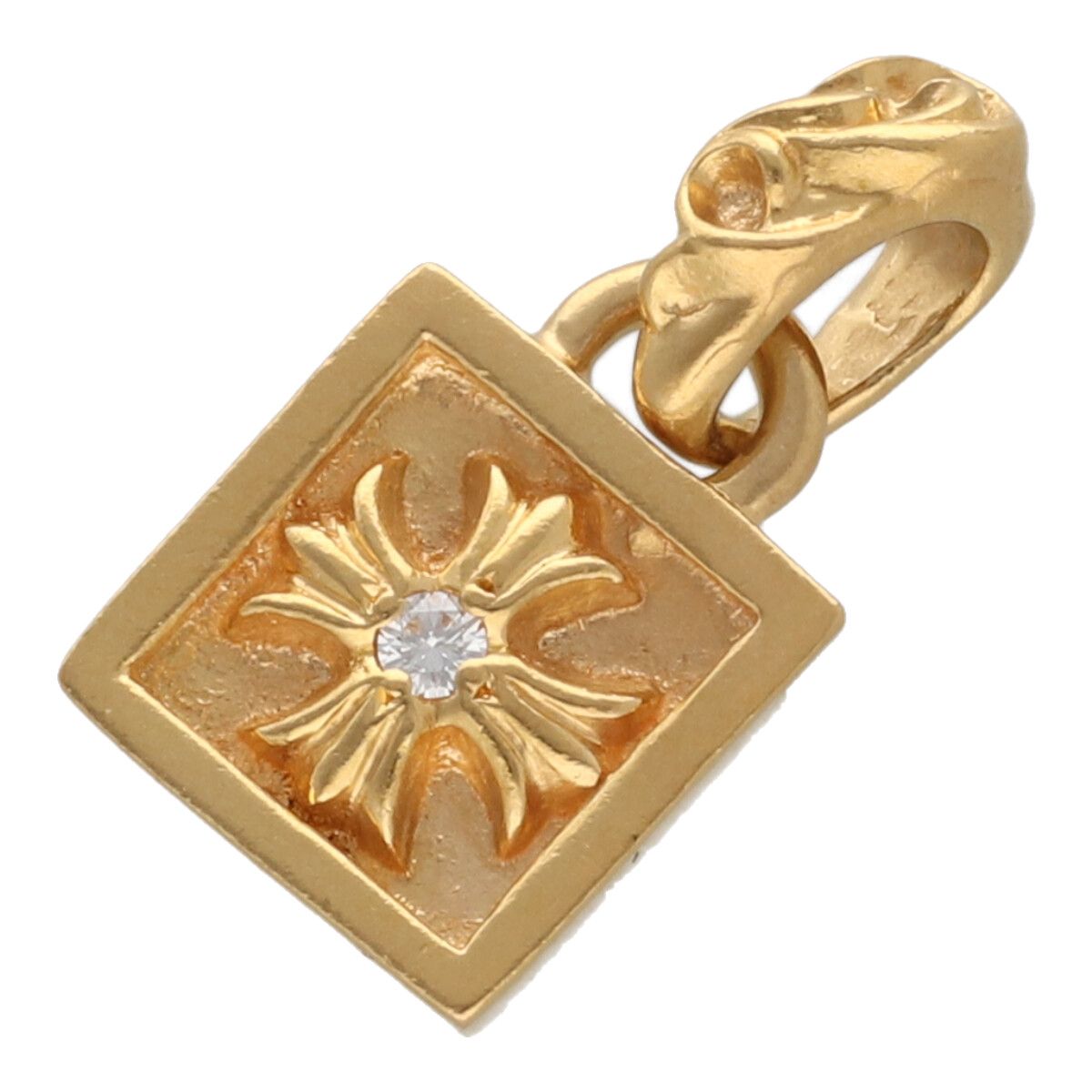 VINTAGE●CHROME HEARTS●ダイヤモンド フレーム ペンダント Chrome Hearts クロムハーツ ピースメダリオンペンダント