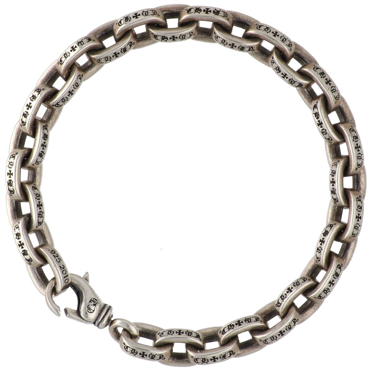 【中古】 CHROME HEARTS クロムハーツ ラージペーパーチェーンブレスレット 8in SV925 しろがね色 添え物 8inch 26009158 RS