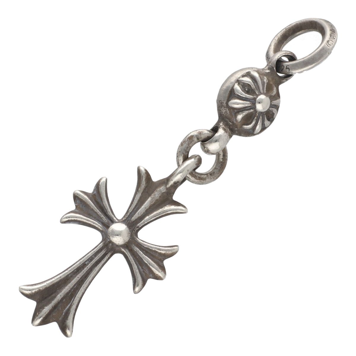 【中古】 CHROME HEARTS クロムハーツ 1ボールタイニーCH差し交わす惹きつける SV925 しろがね色 首飾り シャンデリヤ いの一番 惹きつける 25022399 RS