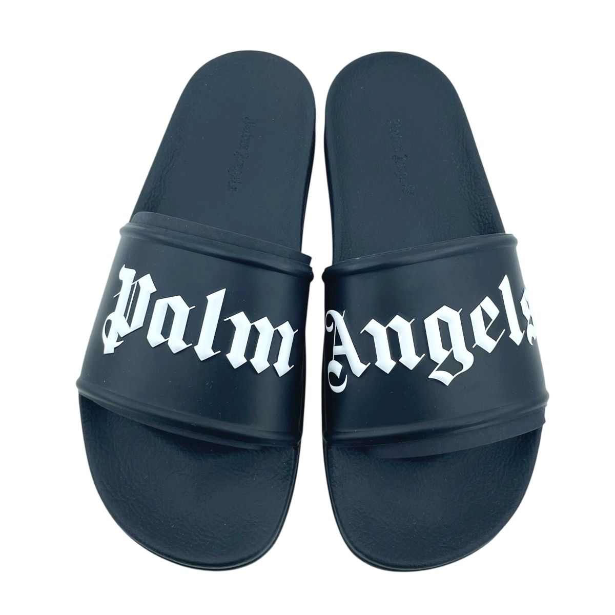 【中古】 Palm Angels パームエンジェルス Palm Angels エンボスロゴスライダーサンダル JPサイズ27【42】 ラバー 黒 ブラック ビーチ プール サンダル メンズ 未使用品 25037964 HO