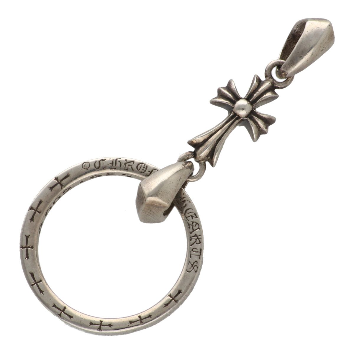 【中古】 CHROME HEARTS クロムハーツ アイウェアループ SV925 しろがね色 ベイビーファットクロス NTFL 首飾り シャンデリヤ いの一番 惹きつける 25030223 RS