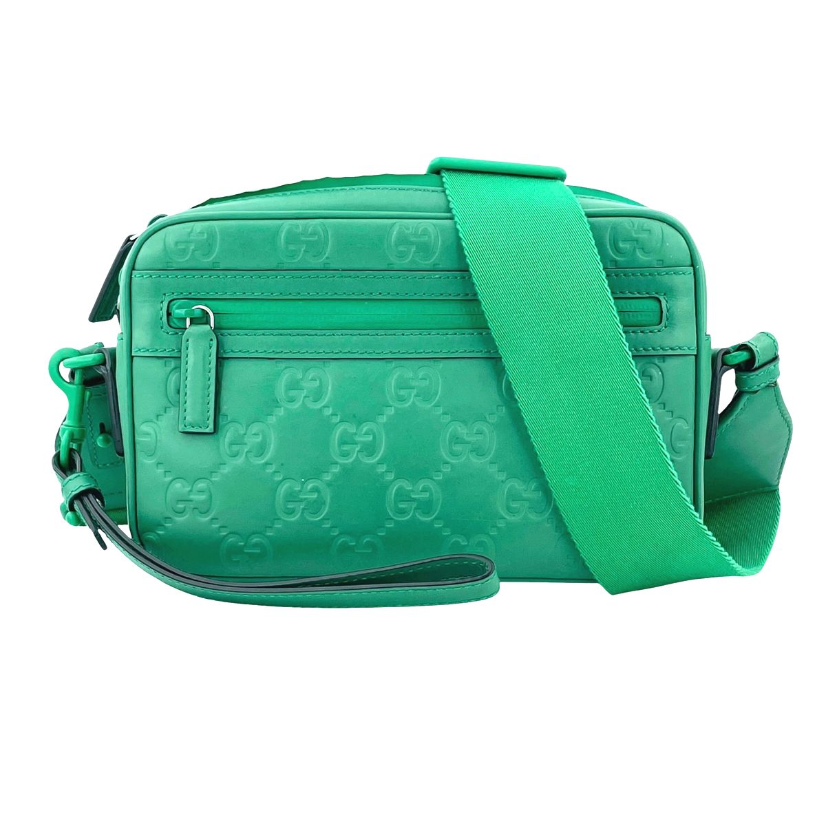 【中古】 GUCCI グッチ GG思われ人効果 スモール クロスボディバッグ 771293 緑であること 肩部 なめし革 メンズ レディース 26004941 AO