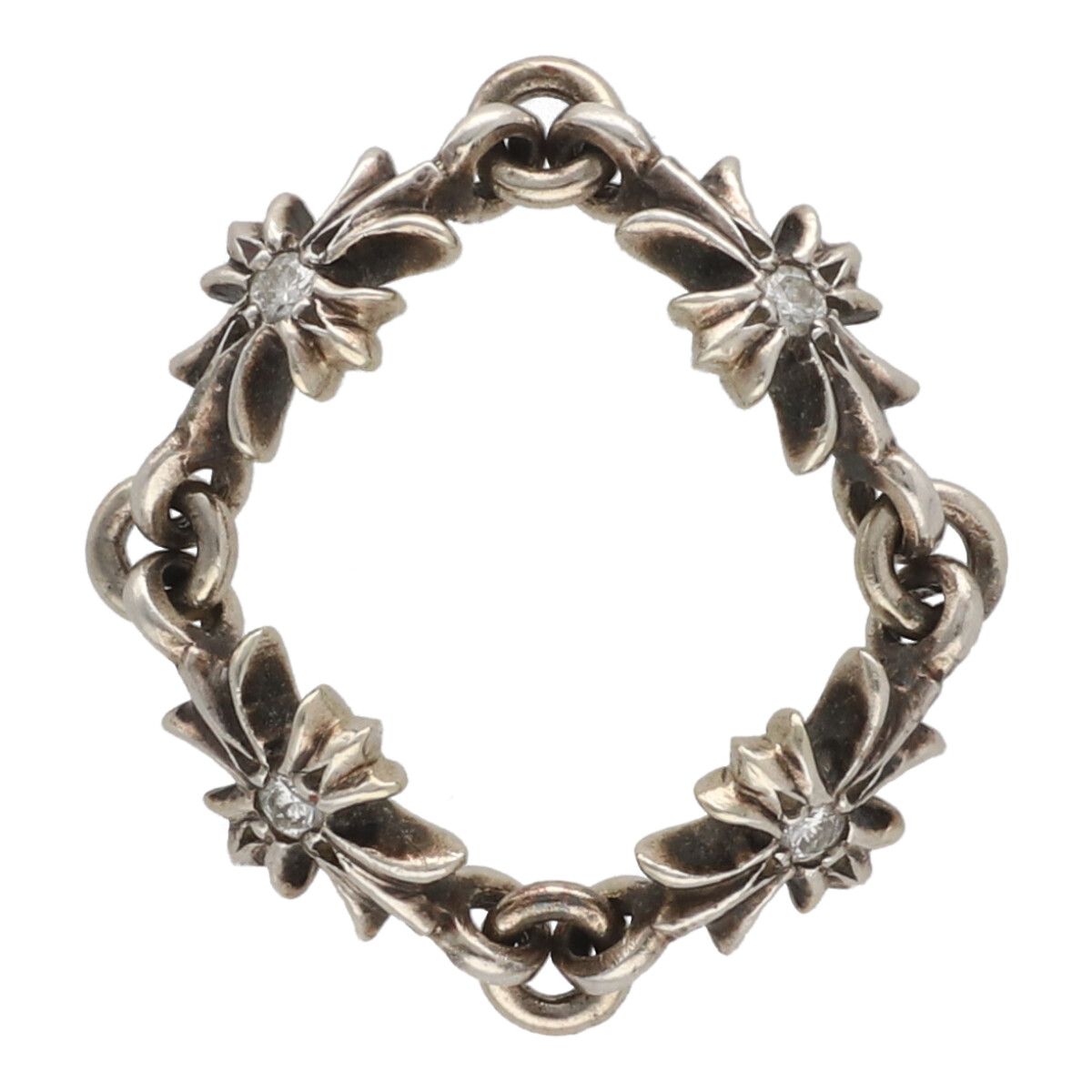 直営インボイス無修正♪CH◆CHプラス ミニ シルバー リング CHROME HEARTS クロムハーツ（原本無） MINI RING CH PLUS ミニ
