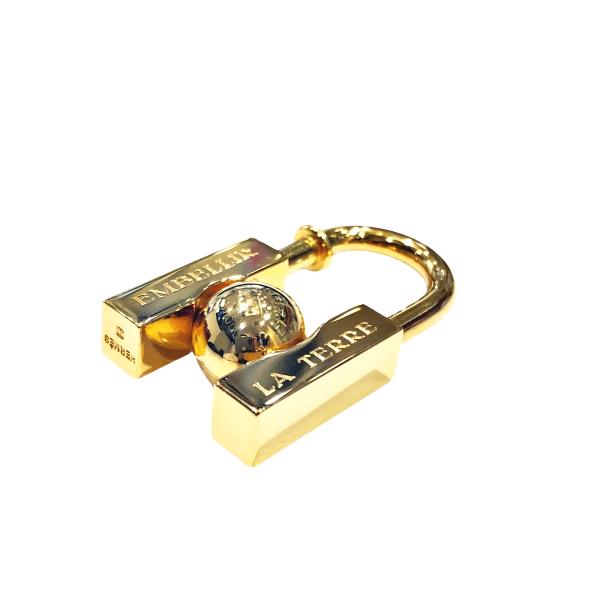エルメス HERMES カデナ 2001年限定 小物 鍵 ゴールドカラー GP 錠 