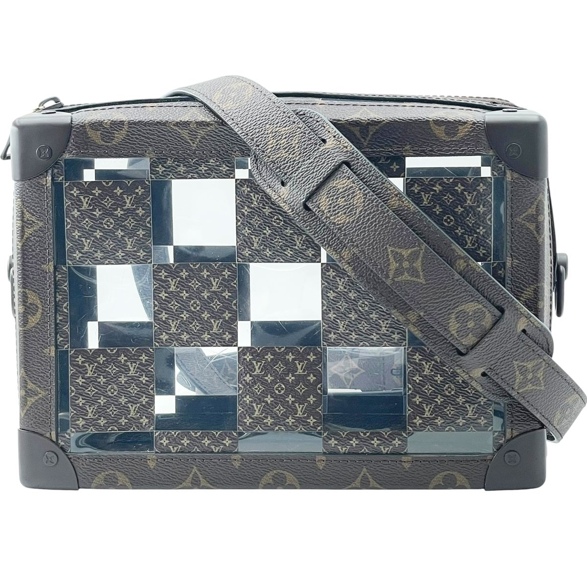 【中古】 LOUIS VUITTON ルイ・ヴィトン  M20871 モノグラム チェス か細い ホンブルグ帽ブート ショルダーバッグ せつ然たる PVC メンズ レディース 赤銅色 25003573 KJ