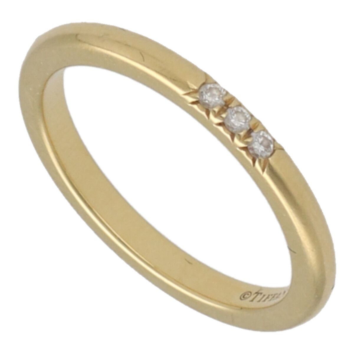 【中古】 Tiffany ＆ Co. ティファニー クラシックバンド リング 6.5号 K18YG イエローゴールド ダイヤモンド 指輪 23044267 RS