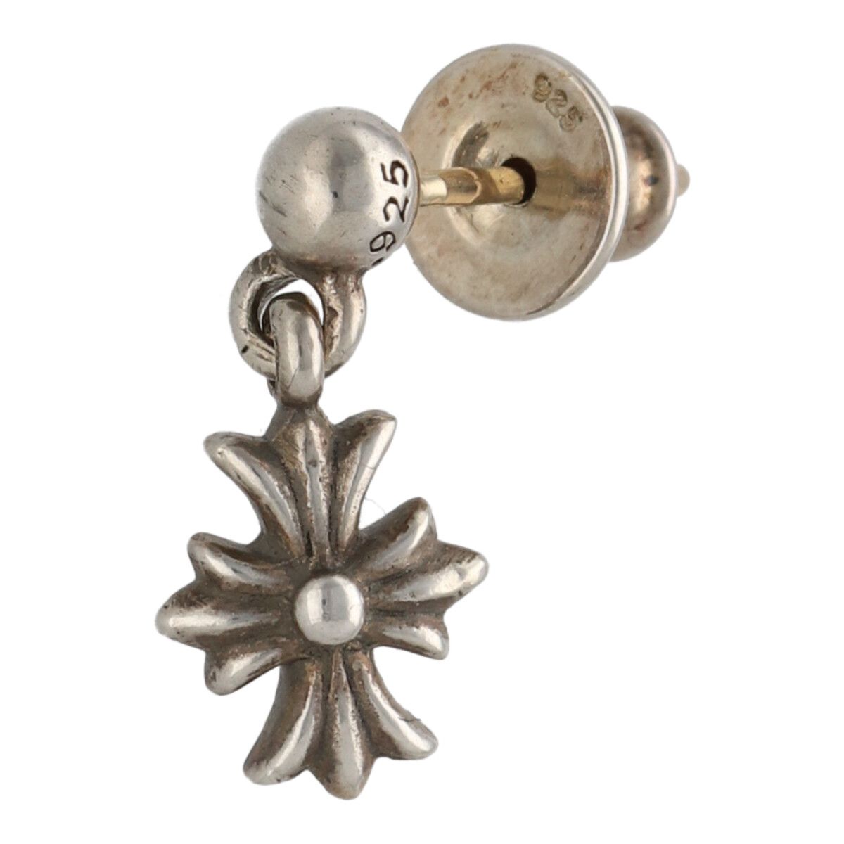 【【中古】 CHROME HEARTS クロムハーツ タイニーE CHつけ加える 落っこちる ピアス SV925 しろがね色 はりつけ台 25029179 RS