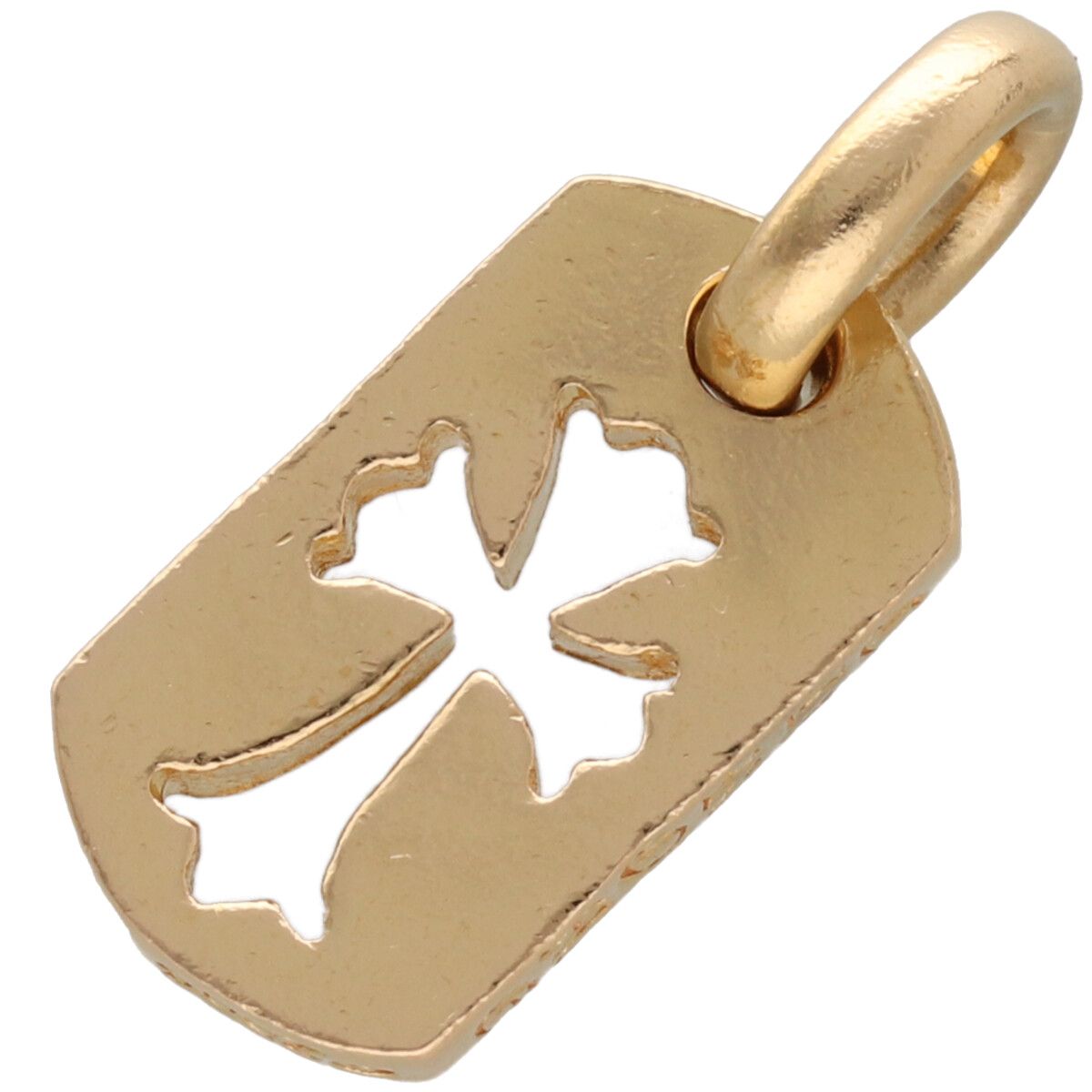 【中古】 CHROME HEARTS クロムハーツ タイニーカットアウトクロスドッグタグ 22K ゴールド 首飾り シャンデリヤ とっ始め 引きつける 26006814 RS