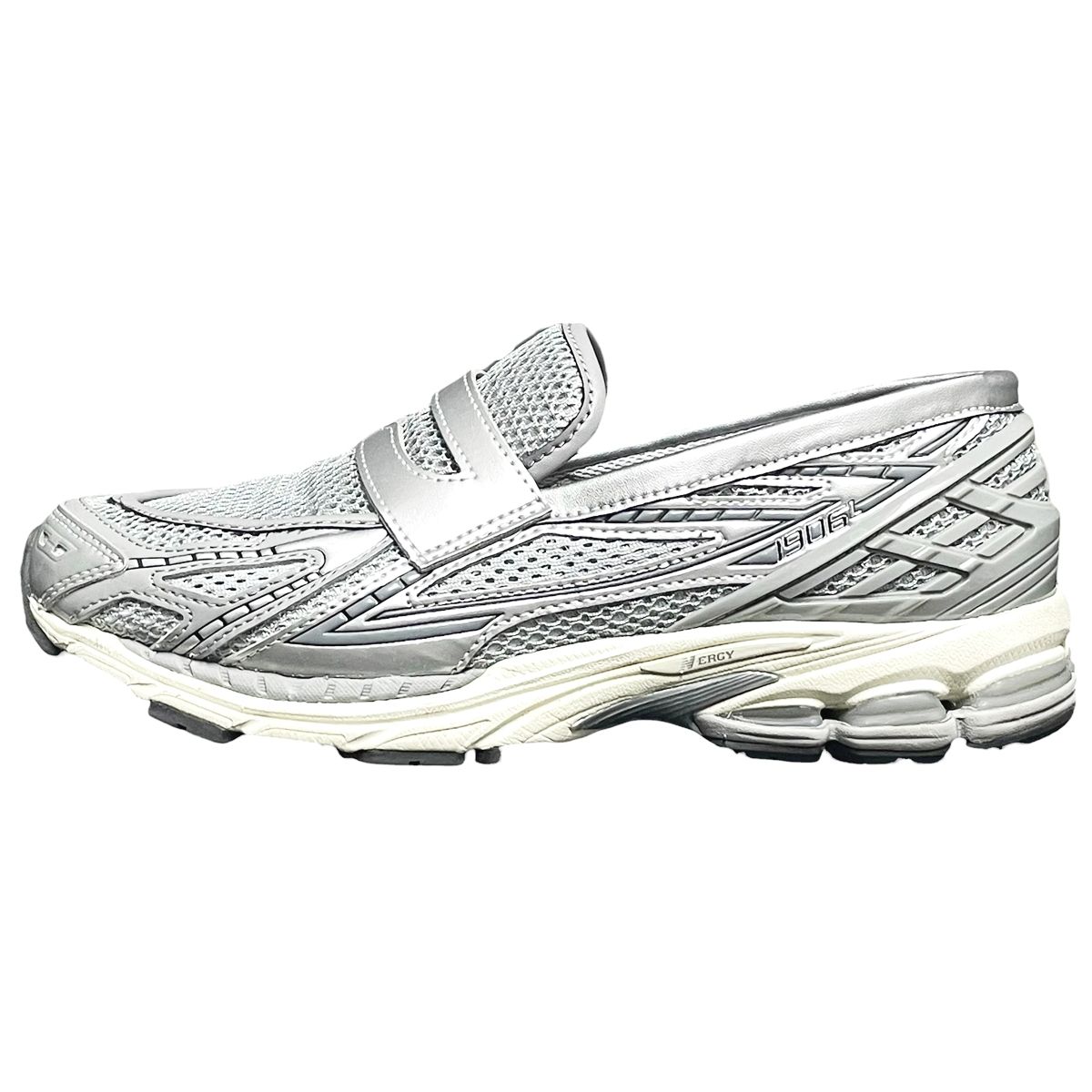 【中古】 New Balance ニュー平衡にする U1906LAE ローファースニーカー スリップオン しろがね色 27珊 メッシュ 軽さ N-ergyアウトソール メンズ 26014537 MK