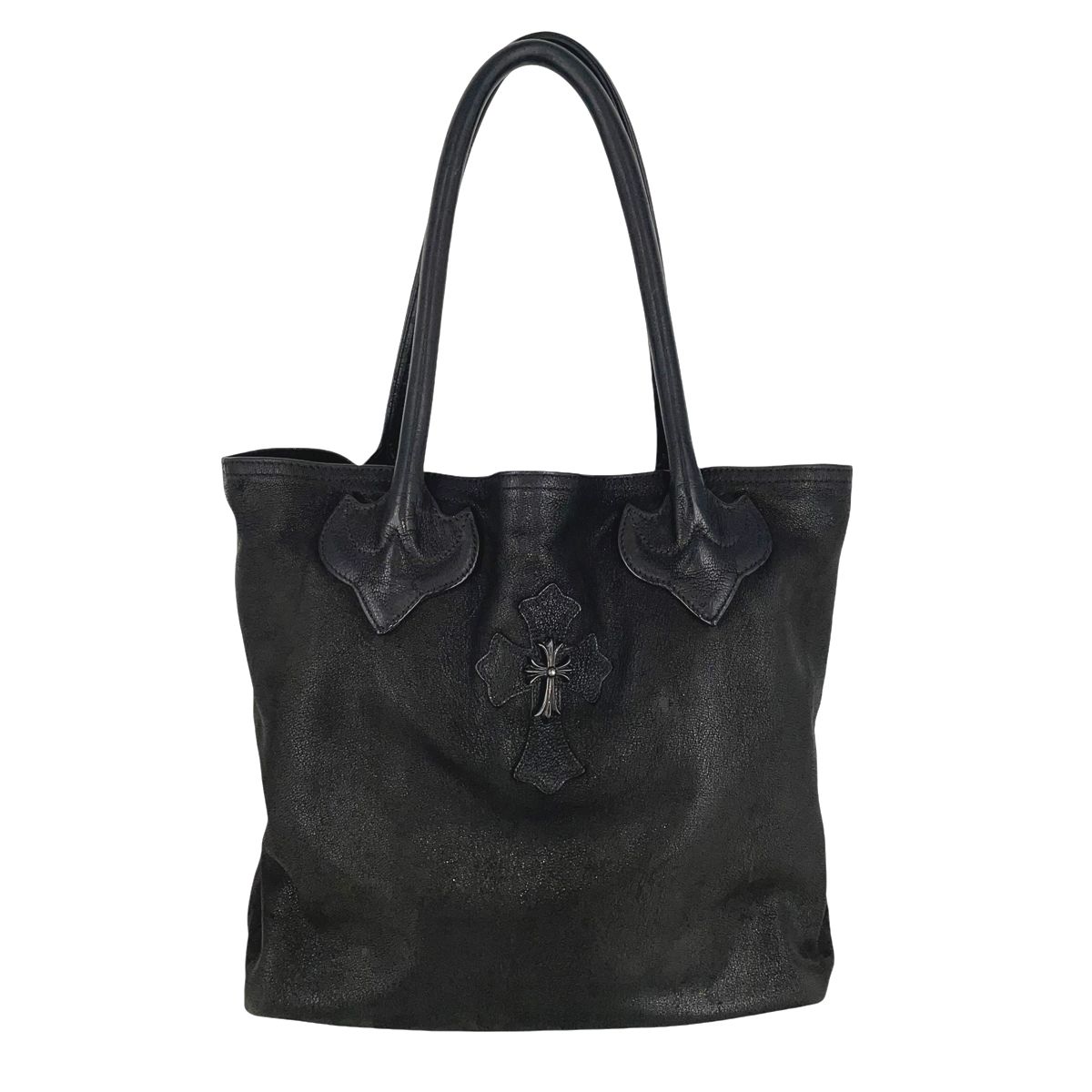 楽天市場】CHROME HEARTS LEATHER TOTE BAG W/LG SILVER CROSS