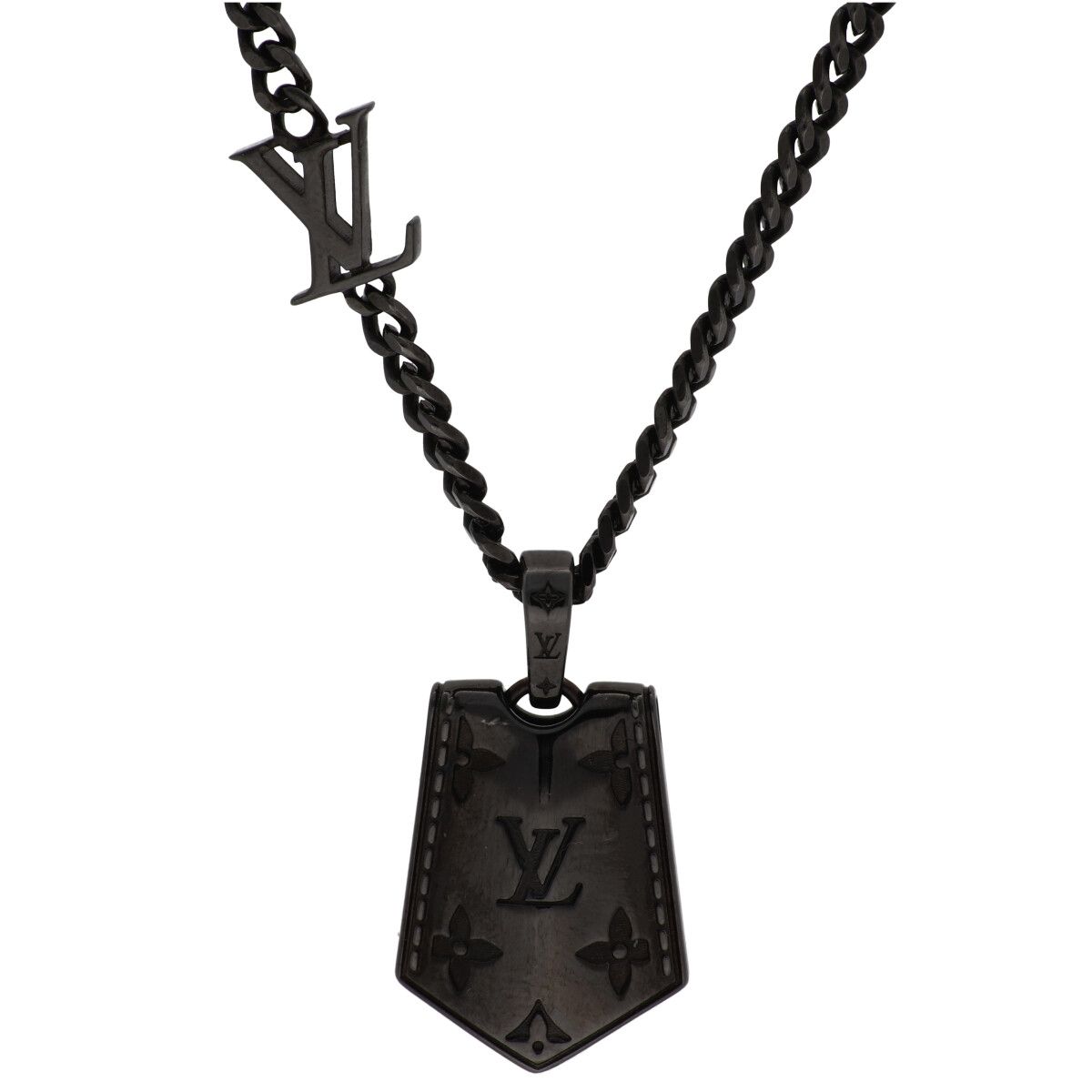 【中古】 LOUIS VUITTON ルイヴィトン シャンデリヤ･LV 曳き船 M03337 黒いこと 首飾り メンズ 26009988DS