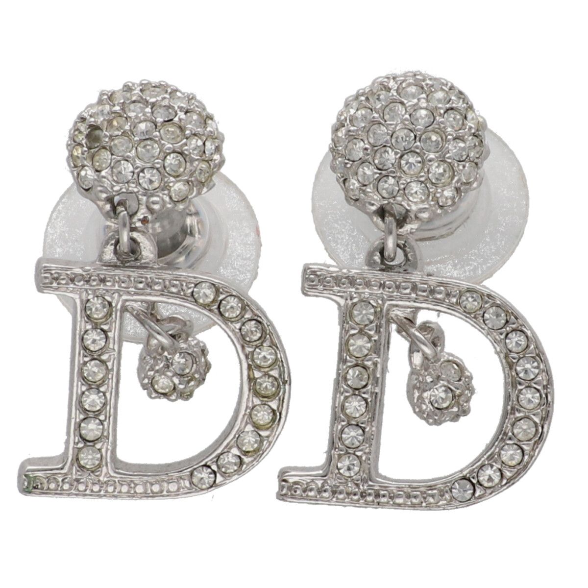 【中古】 Christian Dior クリスチャン・ディオール ピアス CD ラインストーン ピアス 両耳 25022249 YM