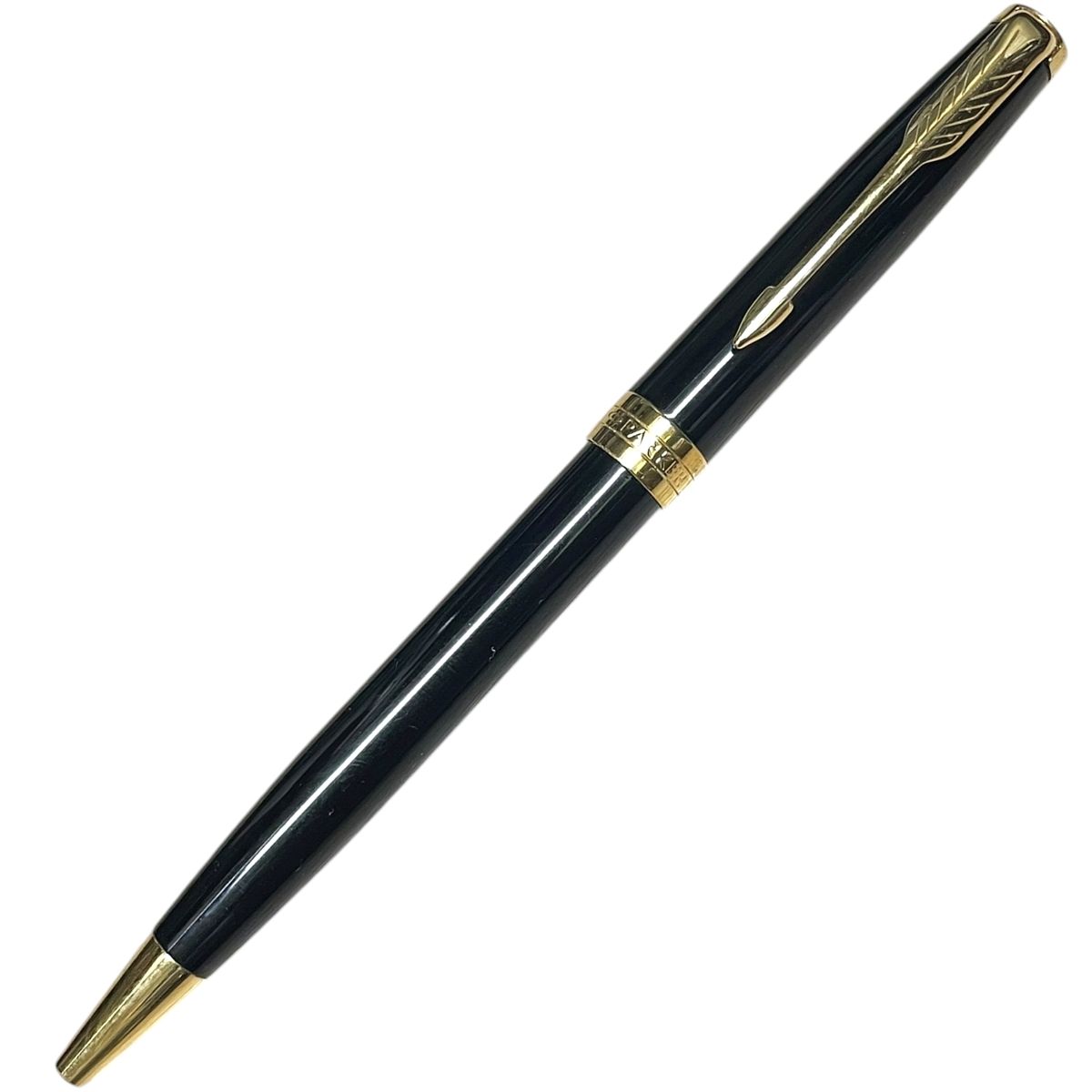 【中古】PARKER パーカー ソネット 仕合わせ黒いことGT 捻じれ式ボールペン 黒上半身 インキ色黒 1.0粍 所せまい軸 置き目インキ 書きとどめる突き止める済み メンズ 筆記具 26013499 MK