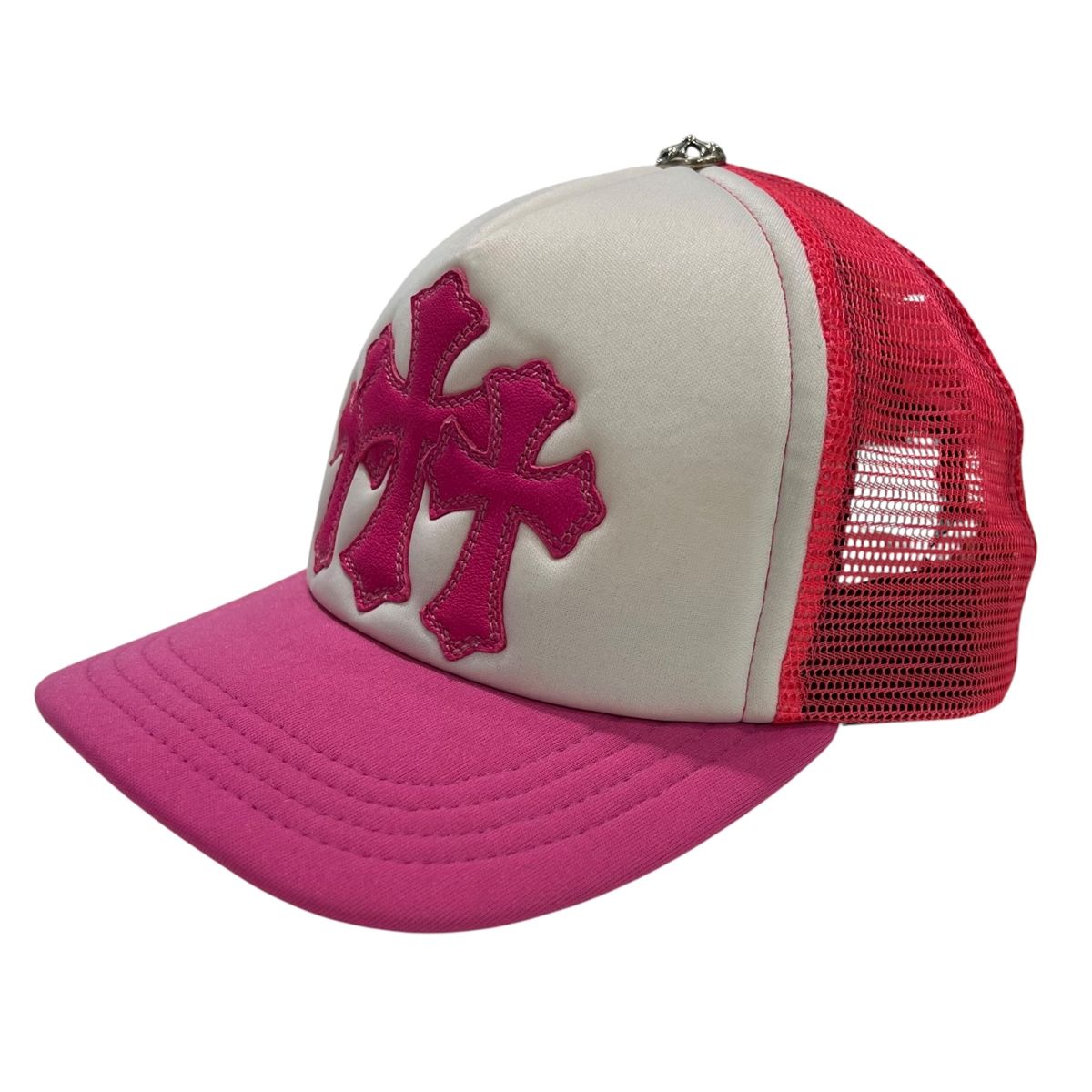 美品　クロムハーツ　初期トラッカーキャップ　ピンク　chロゴ　メッシュ 美品 クロムハーツ 初期トラッカーキャップ ピンク chロゴ
