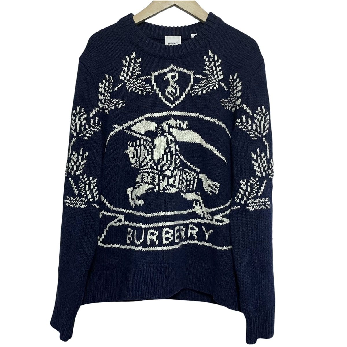 楽天市場】【中古】BURBERRY「UNIFORM」 ロゴ刺繍ニット 8017368