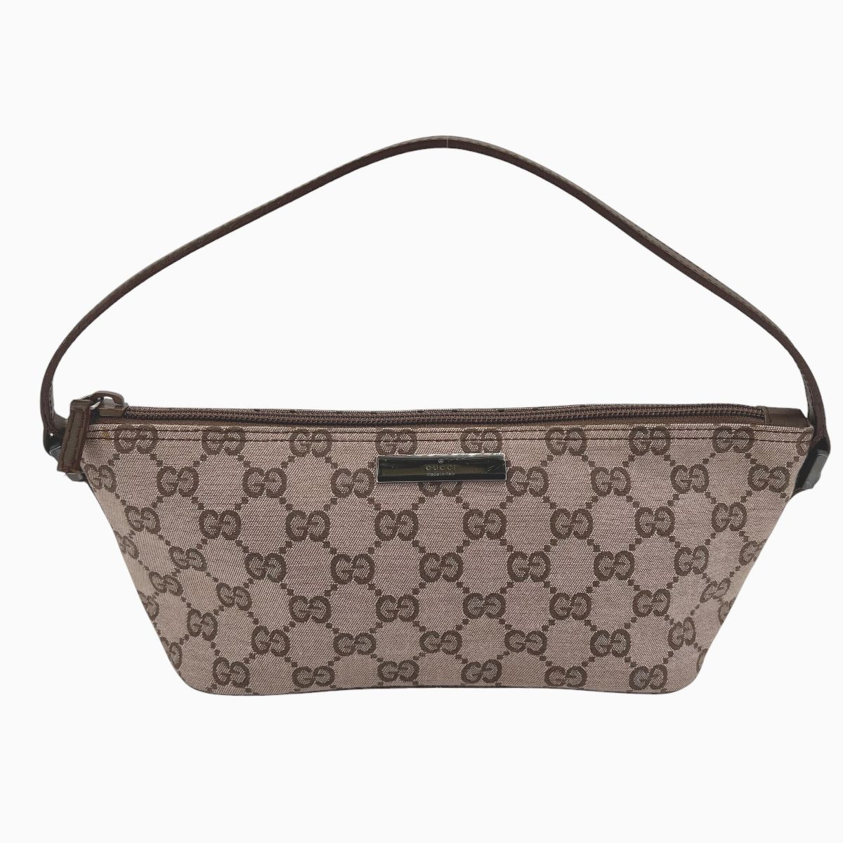 【中古】 GUCCI グッチ ハンドバッグ GGキャンバス 0391108 ミニアクセサリーポーチ ブラウン系 GGキャンバス/レザー レディース 26018837 CA｜歌舞伎屋 X シルバーバンク
