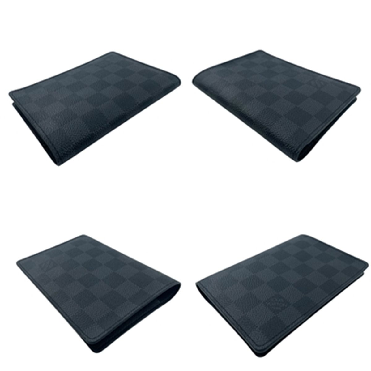 【中古】LOUIS VUITTON ルイ・ヴィトン クーヴェルテュール･通行手形極点 N60031 ダミエ・グラフィット 帆布 黒いこと 旅行免状取りまかなう 26015812 RD