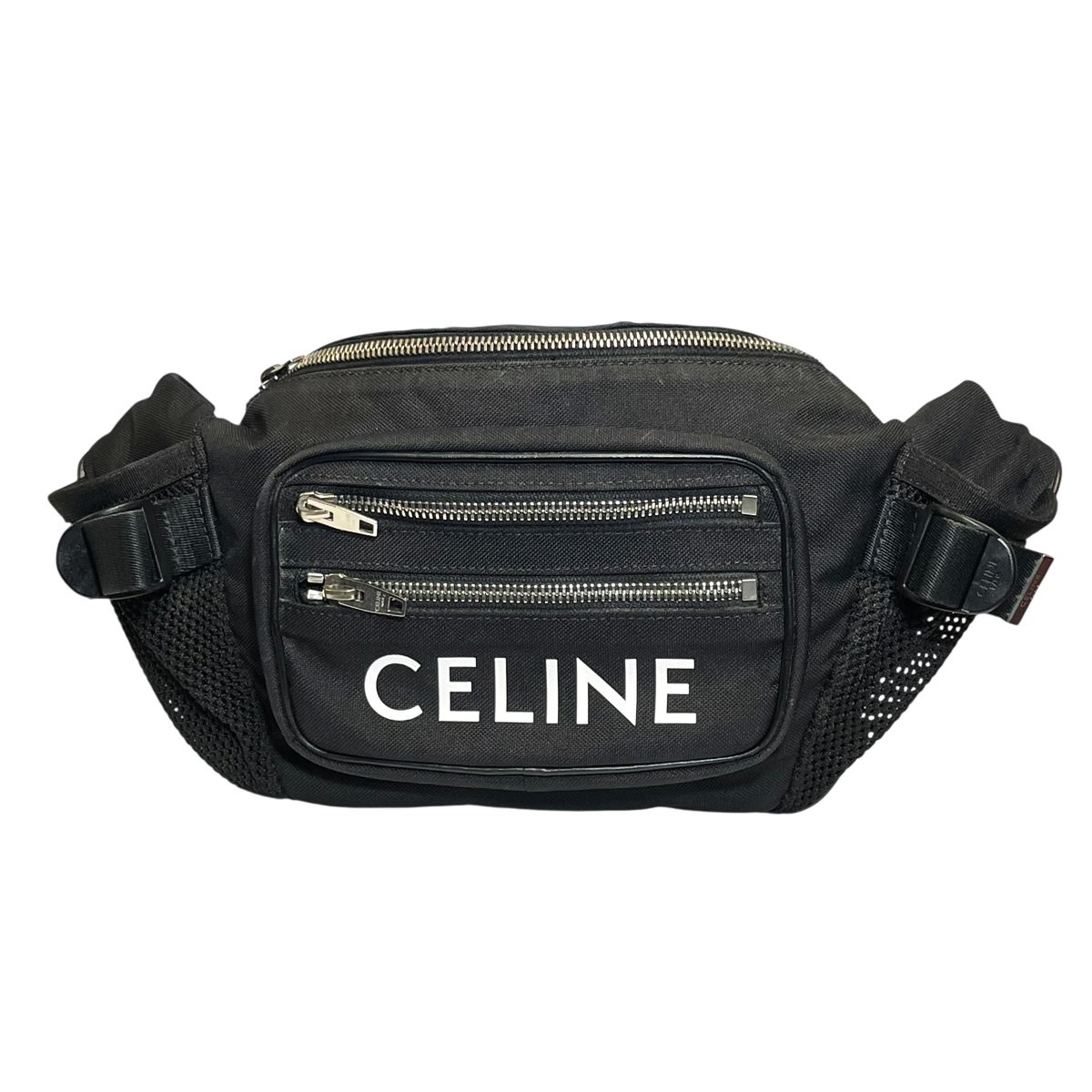 【中古】 CELINE セリーヌ トレッキング 三尺帯御徒面子 198682DMT.38SI 酉の方角合切袋 ロゴタイプ 帆布 メンズ レディース 25027187 AO