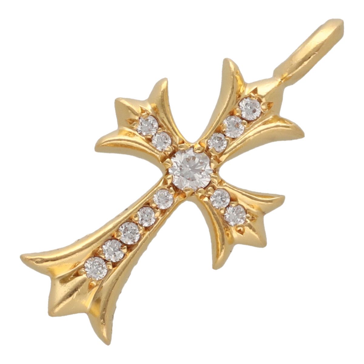 タイニーe チェーン ゴールド クロスペンダント CHROME HEARTS クロムハーツ 22k タイニーE クロスチェーン