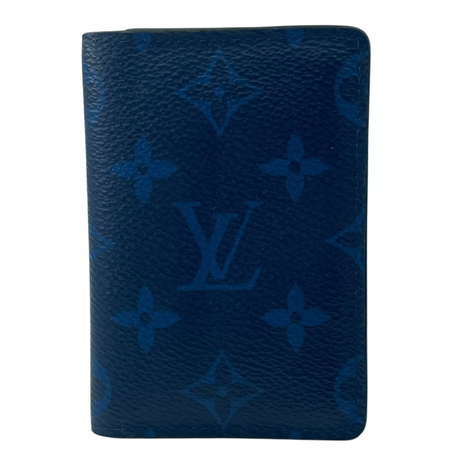 【中古】 LOUIS VUITTON ルイ・ヴィトン M30301 タイガラマ まとめ役 ドゥポッシュ  青色 歌留多入れもの メンズ 26004700 KJ