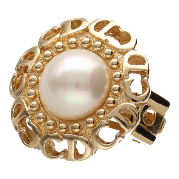 【中古】 DIOR ディオール イヤリング ディオール/C.Dior フェイクパール イヤリング GP イエローゴールドメッキ 歌舞伎屋 【中古】 22013833AS 22013833 |歌舞伎屋 X シルバーバンク