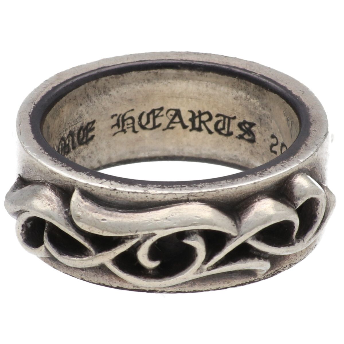 【中古】 CHROME HEARTS クロムハーツ ダブルナローヴァインバンドリング 19号 SV925 しろがね色 指環 佩び物 26005585 RS