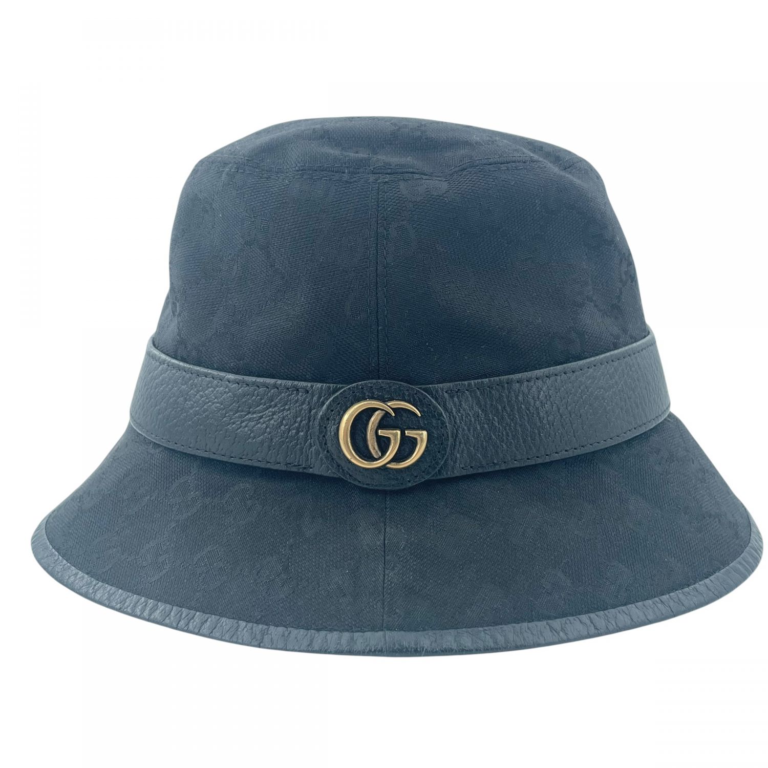 【中古】 GUCCI グッチ  GG帆布 576587 井戸釣瓶かぶり笠 大きさL メンズ 黒いこと 26010433 KJ