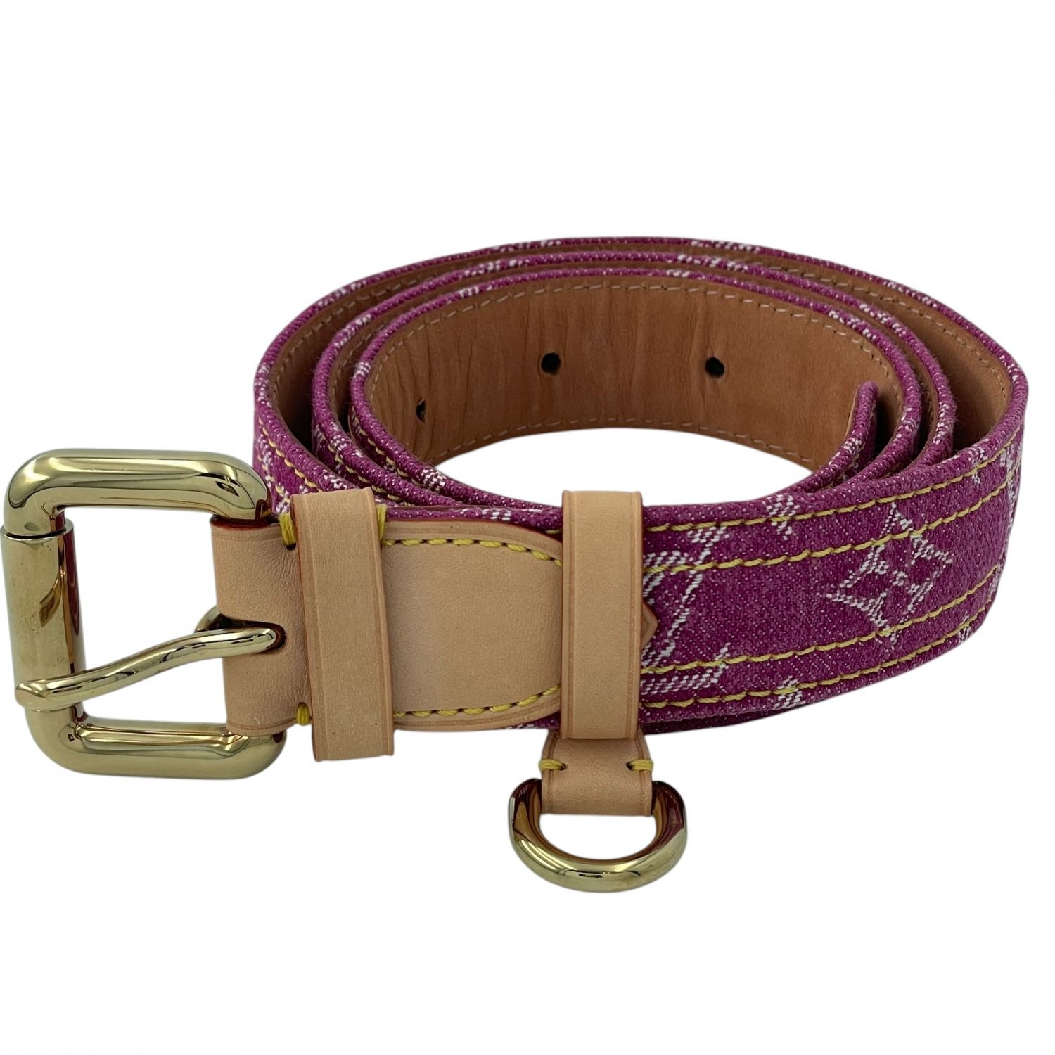 【中古】 LOUIS VUITTON ルイ・ヴィトン M6925W モノグラム ジーンズ 三尺帯 三尺帯 サクラ色 メンズ  26012307 KJ