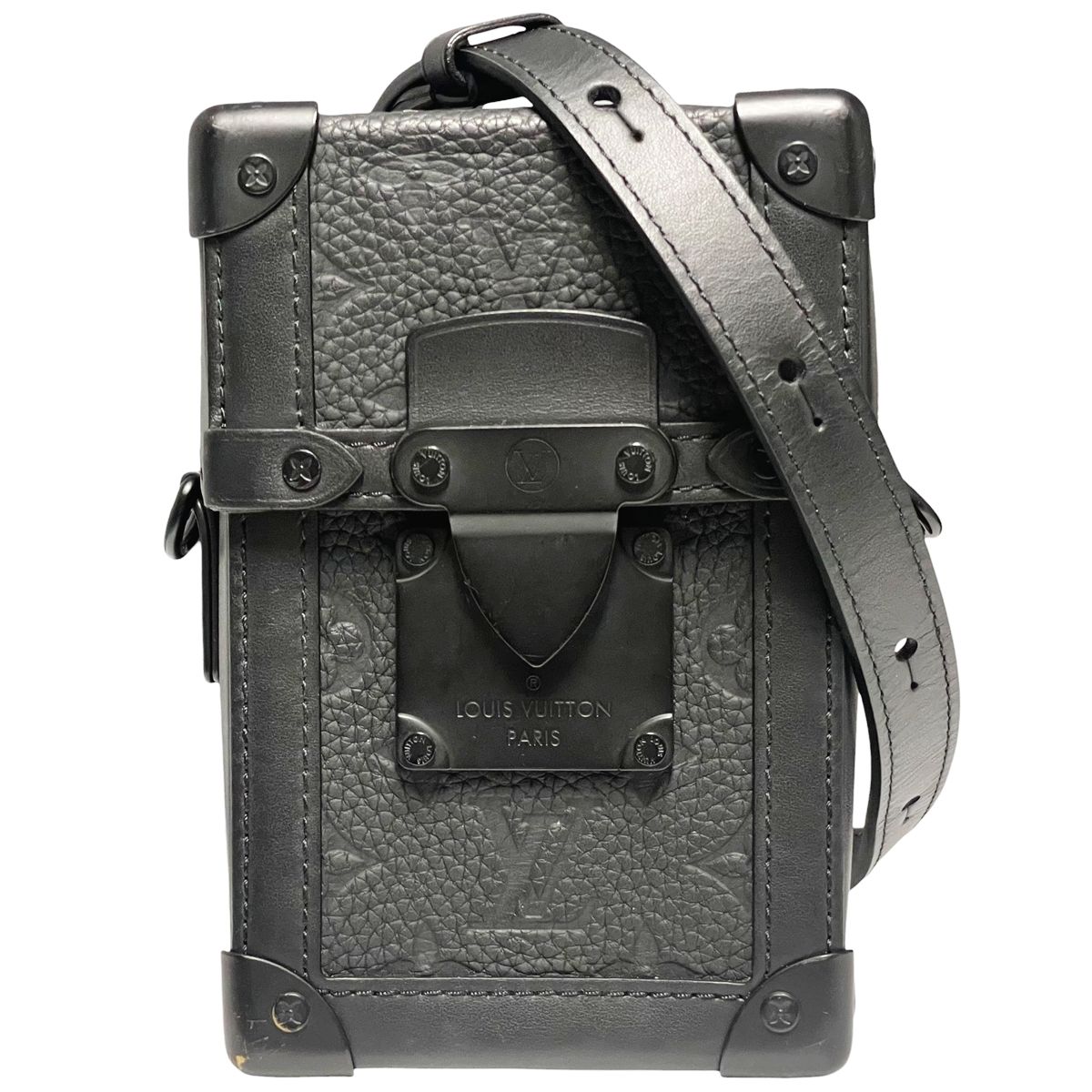 【中古】 LOUIS VUITTON ルイ・ヴィトン ヴェルティカル トランク・ウェアラブル ウォレット M82070 黒 トリヨンレザー モノグラム・アン工業プラント 縦型ショルダーバッグ メンズ 25012426 MK