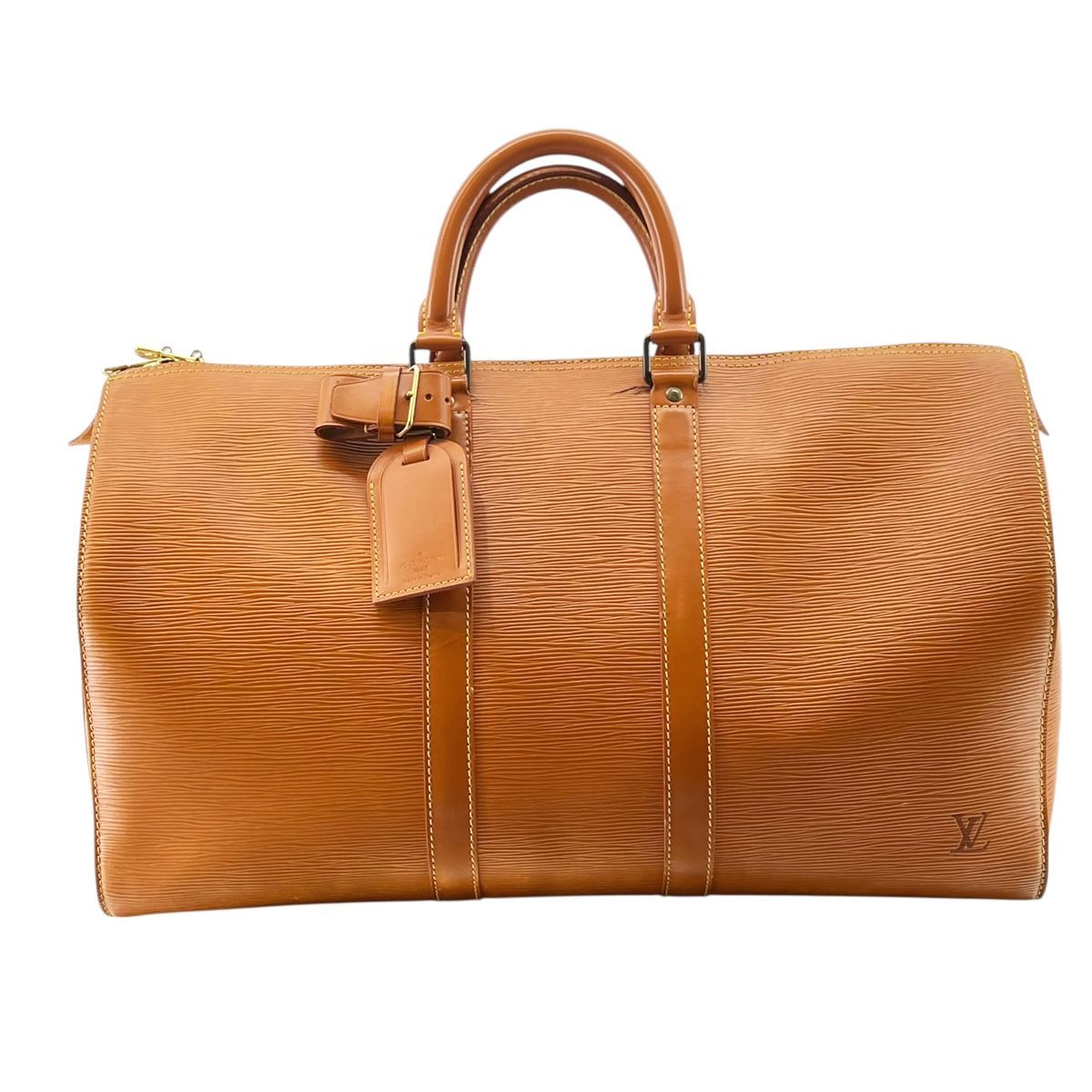 【中古】 LOUIS VUITTON ルイ・ヴィトン エピ キーポル 45cm M42978 ブラウン GP金具 ボストンバッグ LVロゴ ハンドバッグ レザー メンズ レディース 25038184 HO