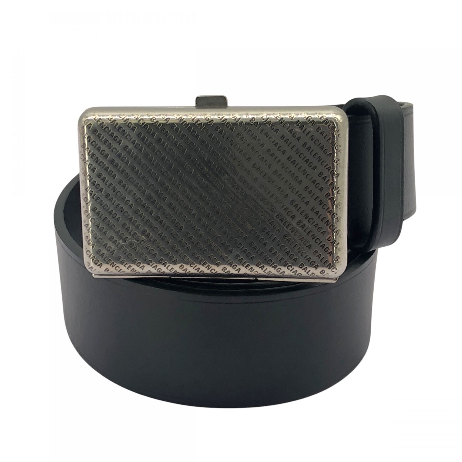 楽天市場】K BALENCIAGA ロゴベルト 505071 レザー ブラック メンズ