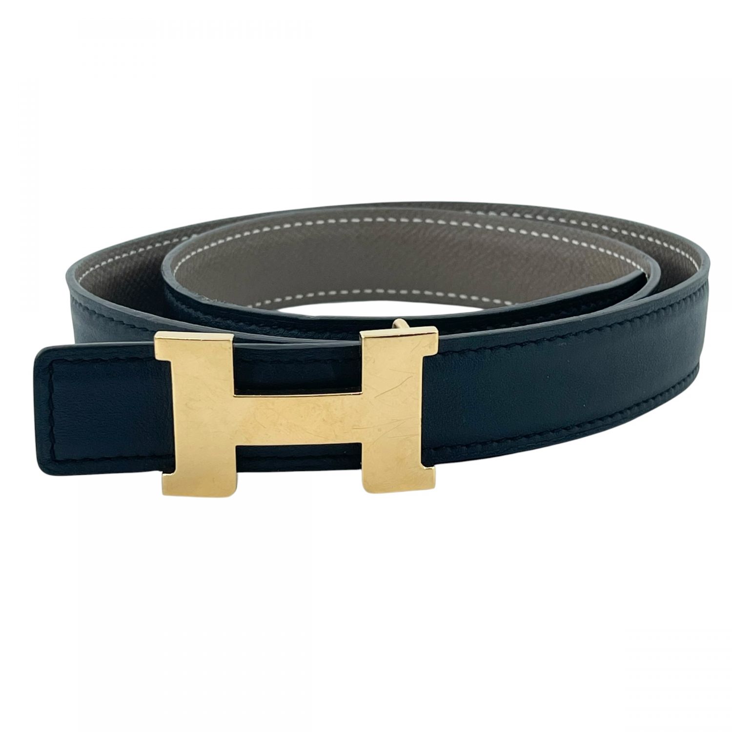 【中古】 HERMES エルメス コンスタンス Hバックル 胴締め W目じるし 黒いこと レディース 70糎  26014077  KJ