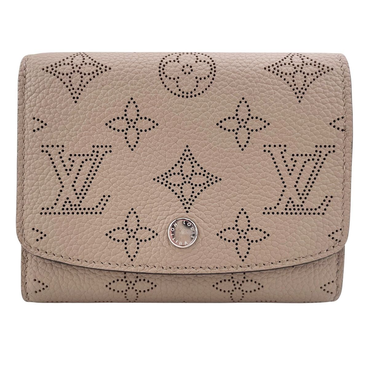 【中古】LOUIS VUITTON ルイ・ヴィトン ポルトフォイユ･イリス パウダーコンパクト M62542 マヒナ･なめし革 ベージュ レディース紙入れ 25010973 RD
