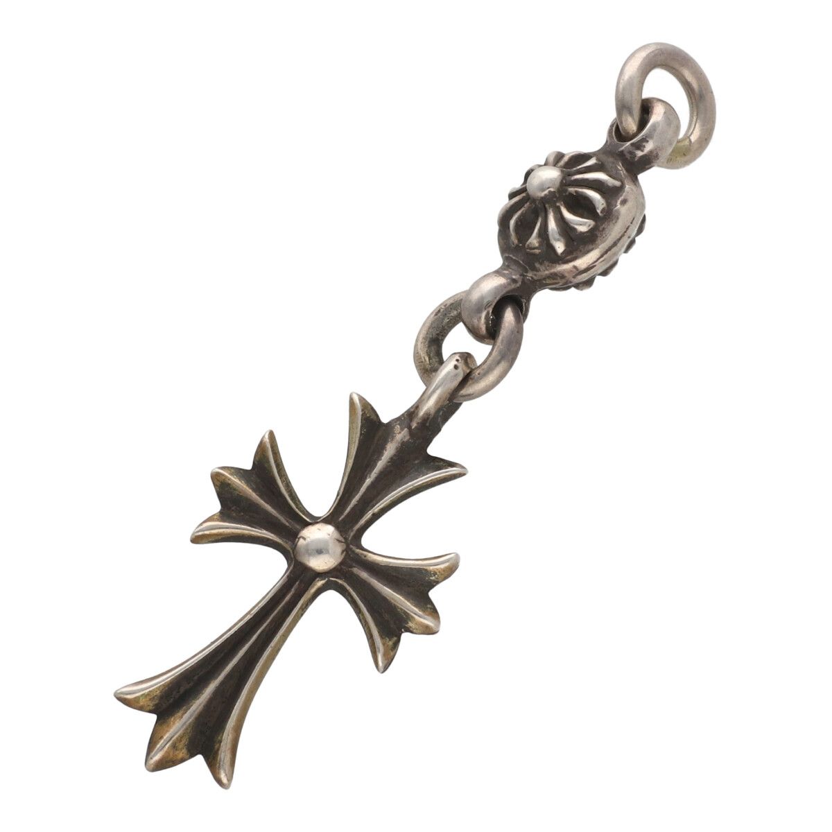 【中【中古】 CHROME HEARTS クロムハーツ 1ボールタイニーCH差し交わす SV925 しろがね色 首飾り シャンデリヤ いの一番 惹きつける 24023218 RS